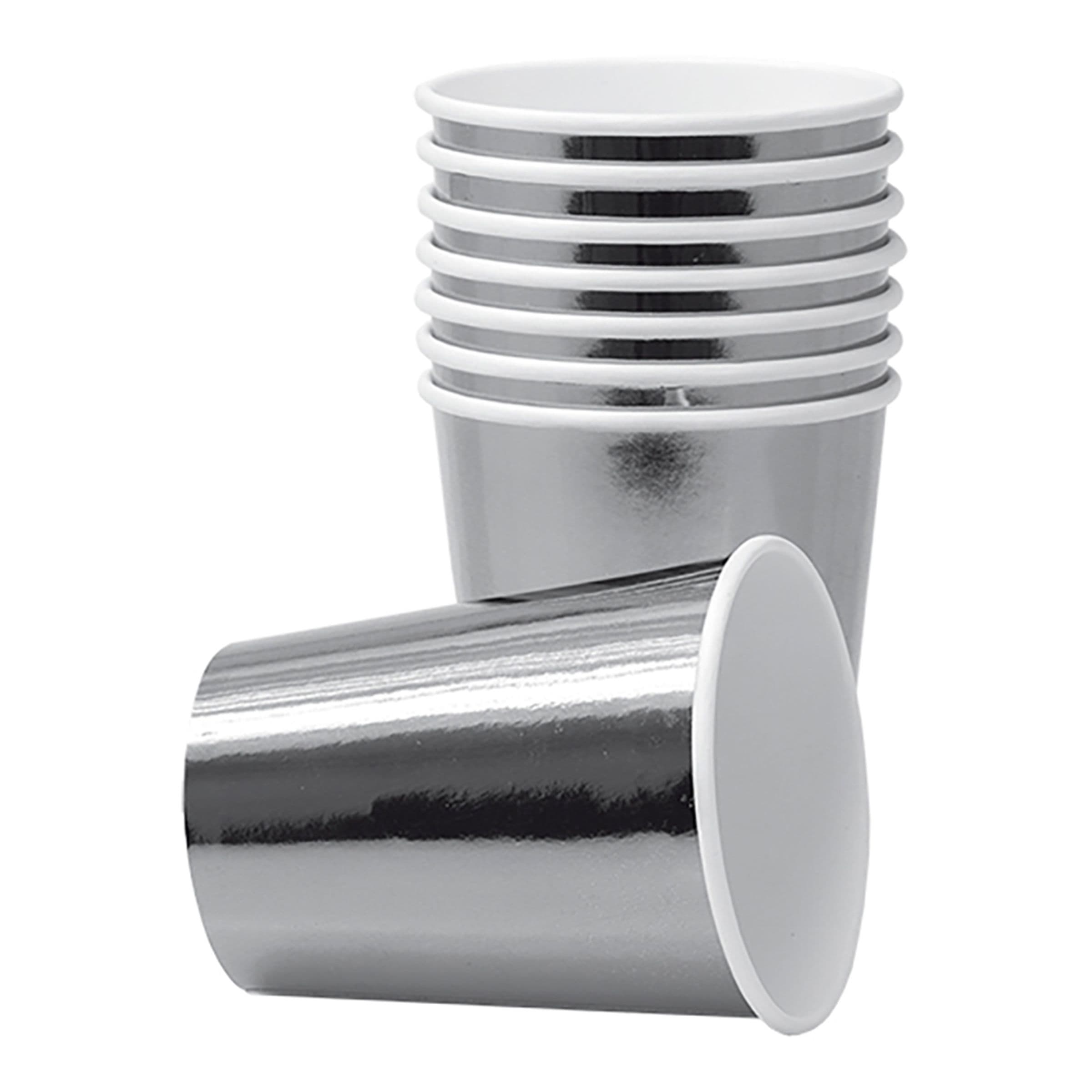 Pahvimukit Hopea Metallic - 8-pakkaus – Hisab/Joker