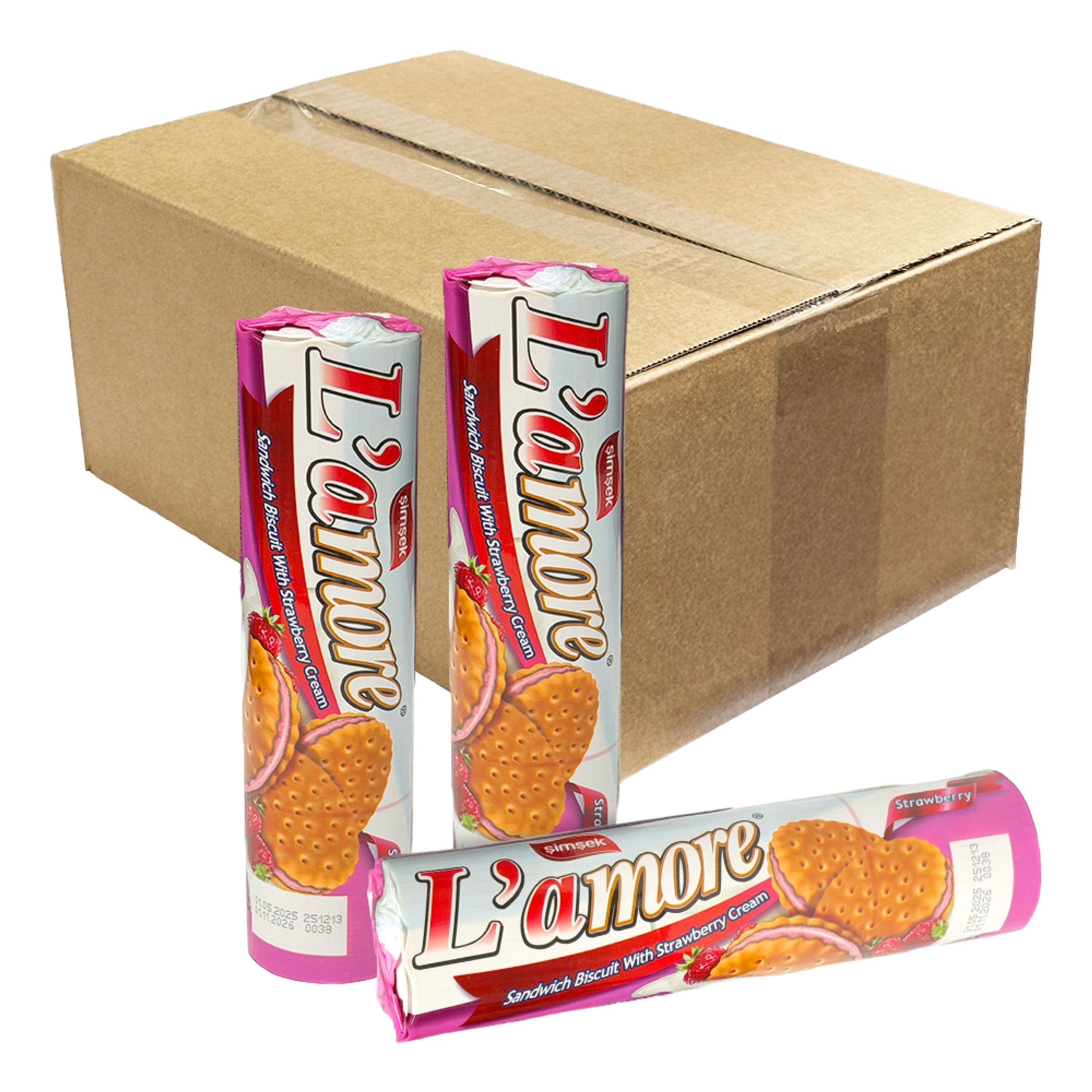 Simsek Tuplakeksi Mansikka Suurpakkaus - 24 x 150 g – ERT Godis Bulk