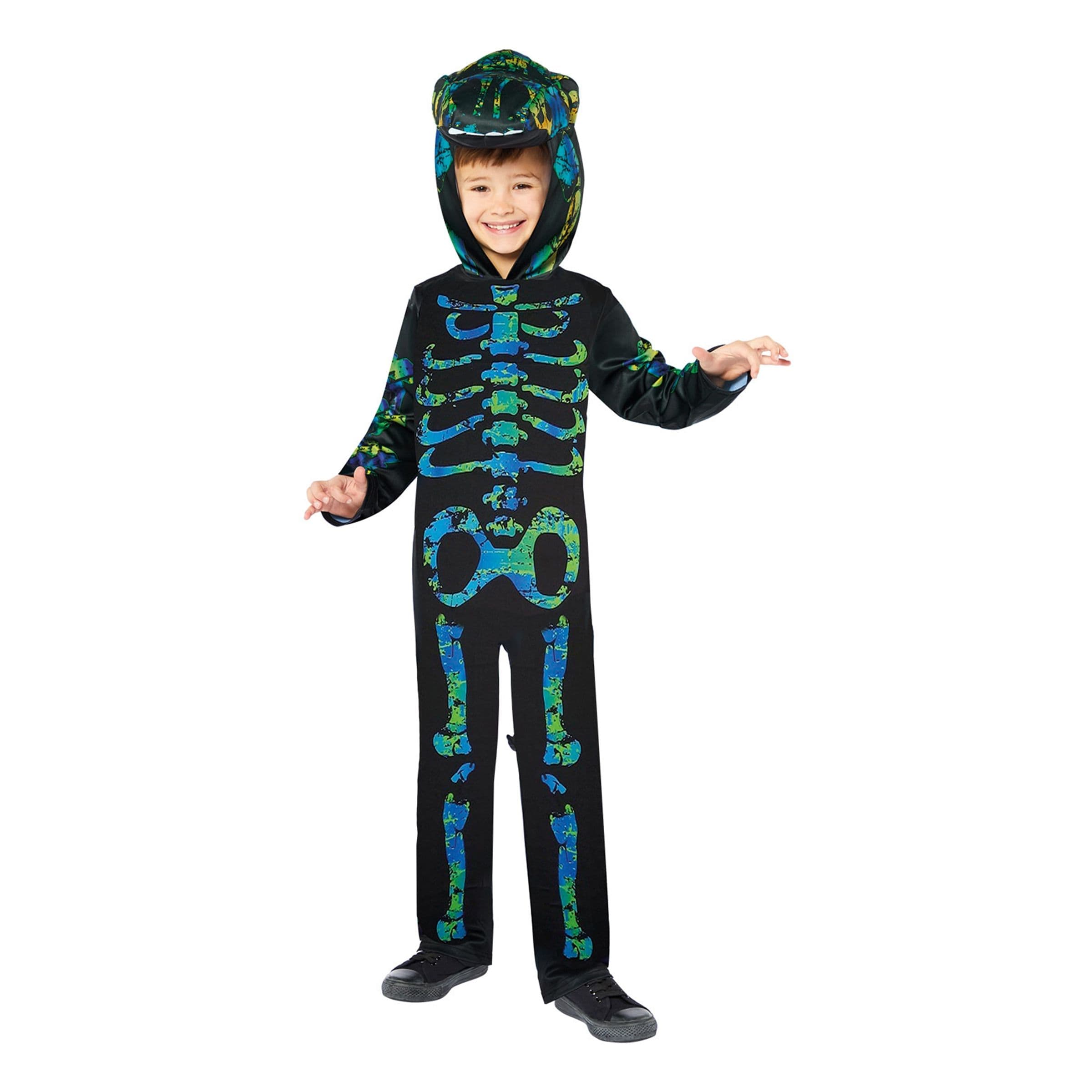 Luuranko Dino Lasten Naamiaisasu - X-Small – Riethmüller