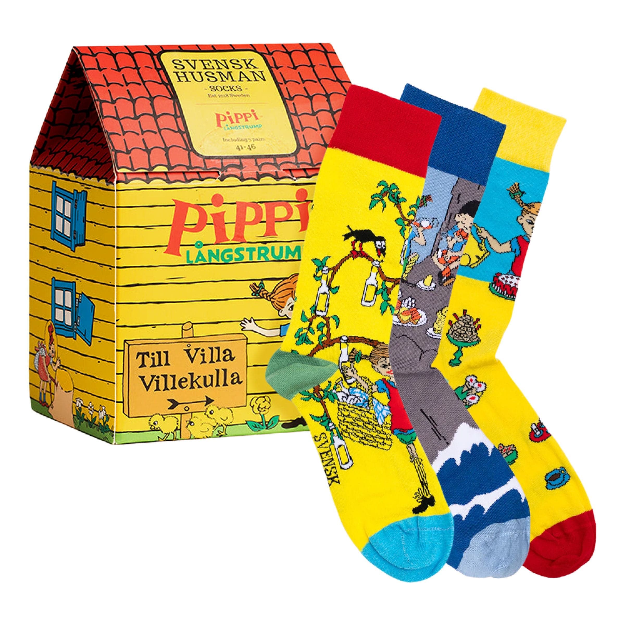 Peppi Pitkätossu™ Villa Villekulla Lahjarasia Sukat - 41-46 – Svensk Husman
