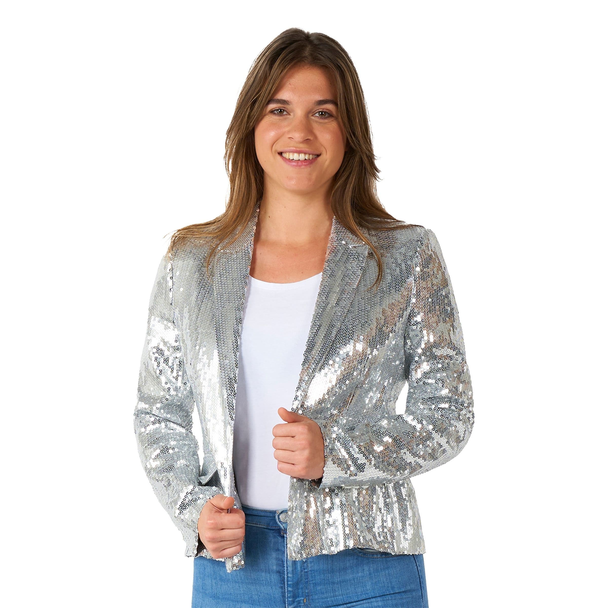 Suitmeister Paljettipikkutakki Naisten Hopea - X-Large – Oppo Merchandise Group