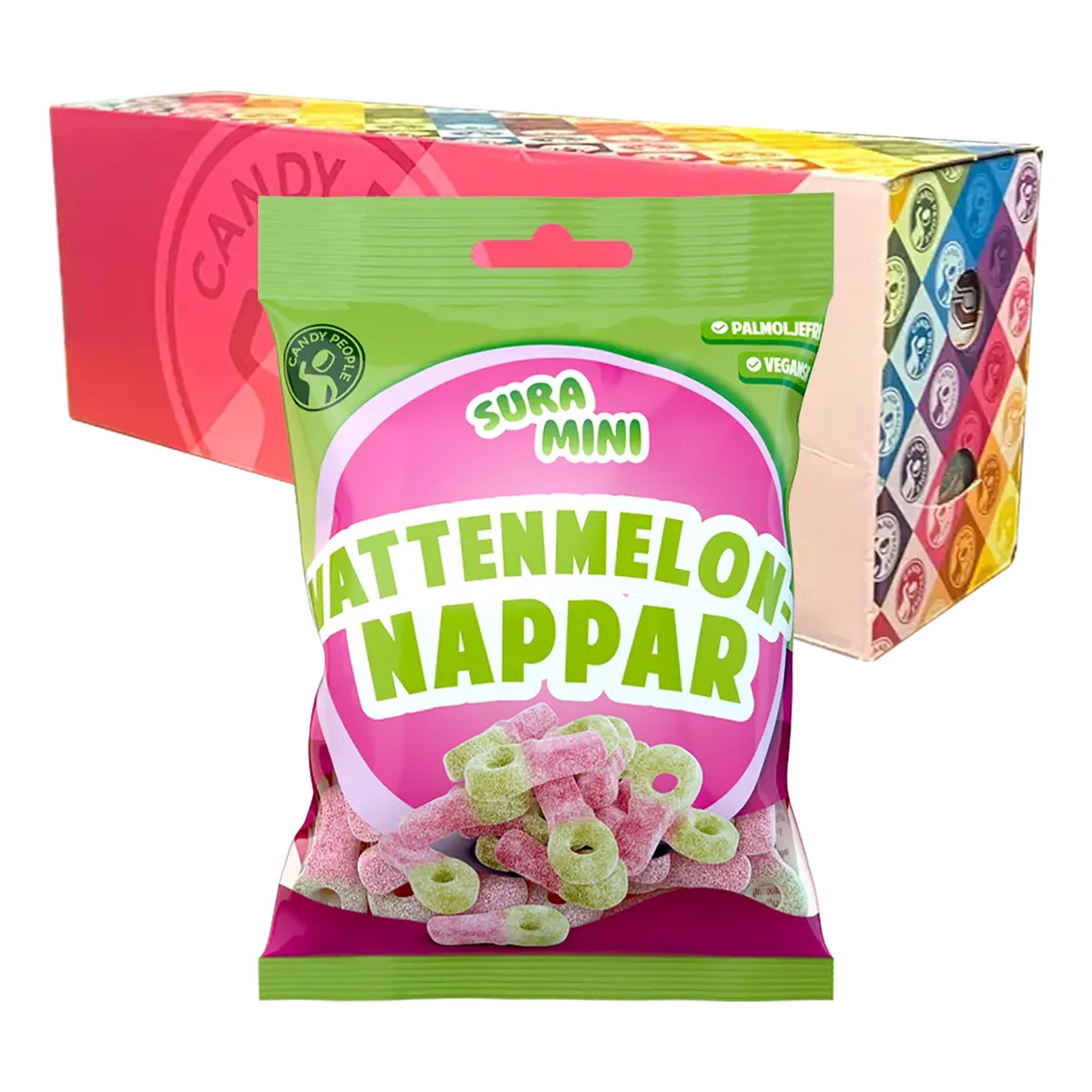 Sour Mini Vesimelonikarkit Suurpakkaus - 18 x 70 g – ERT Godis Bulk