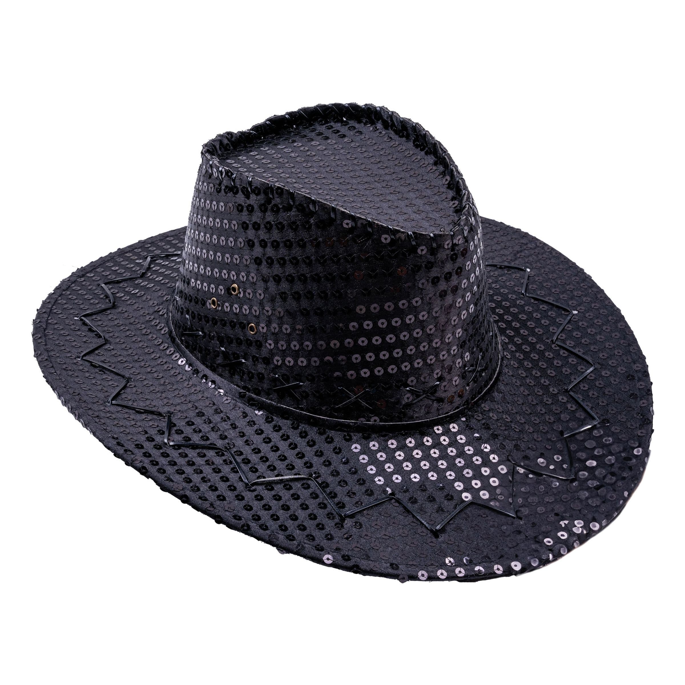 Musta Cowboyhattu Paljeteilla - One size – ESPA