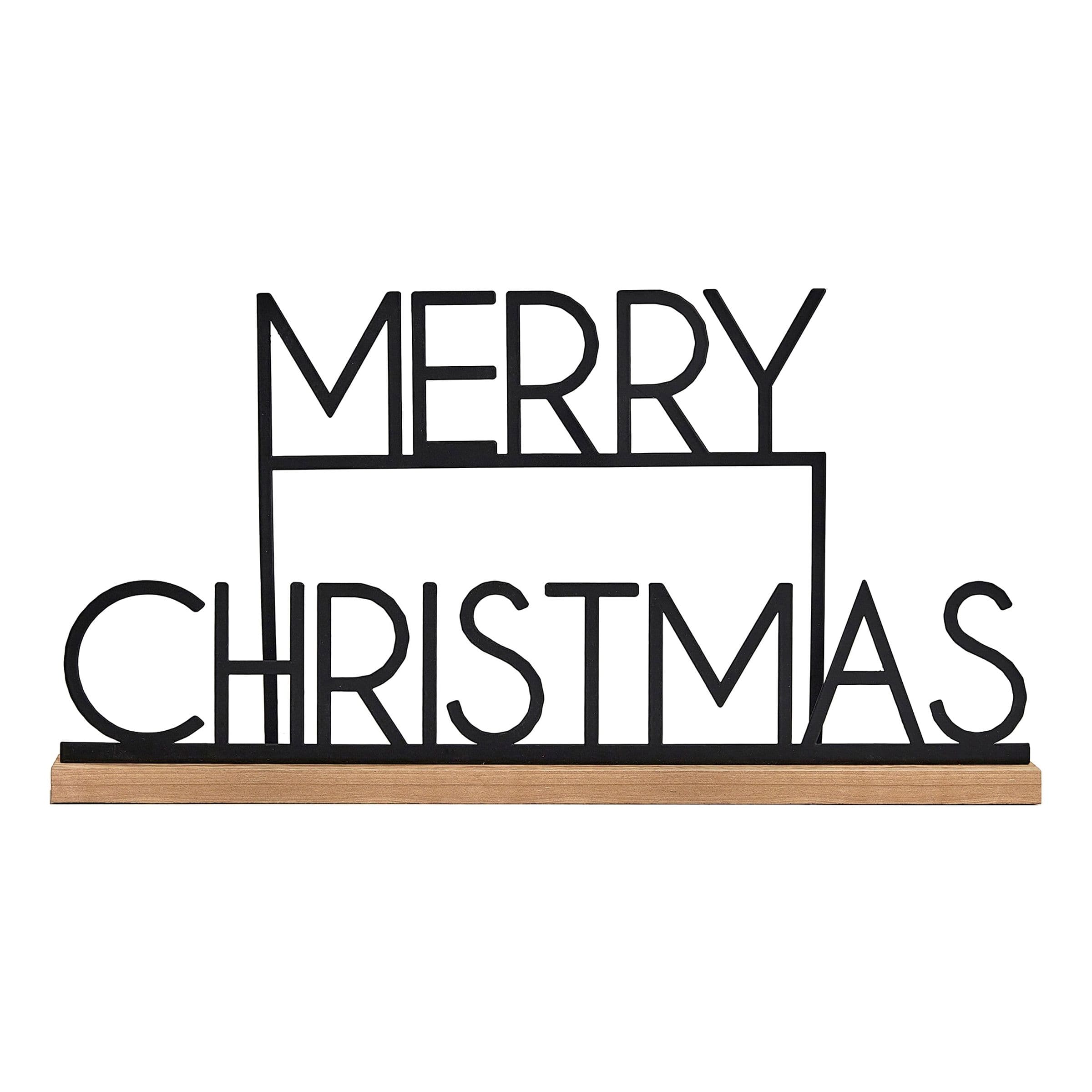 Musta Metallikyltti Merry Christmas – Ginger Ray