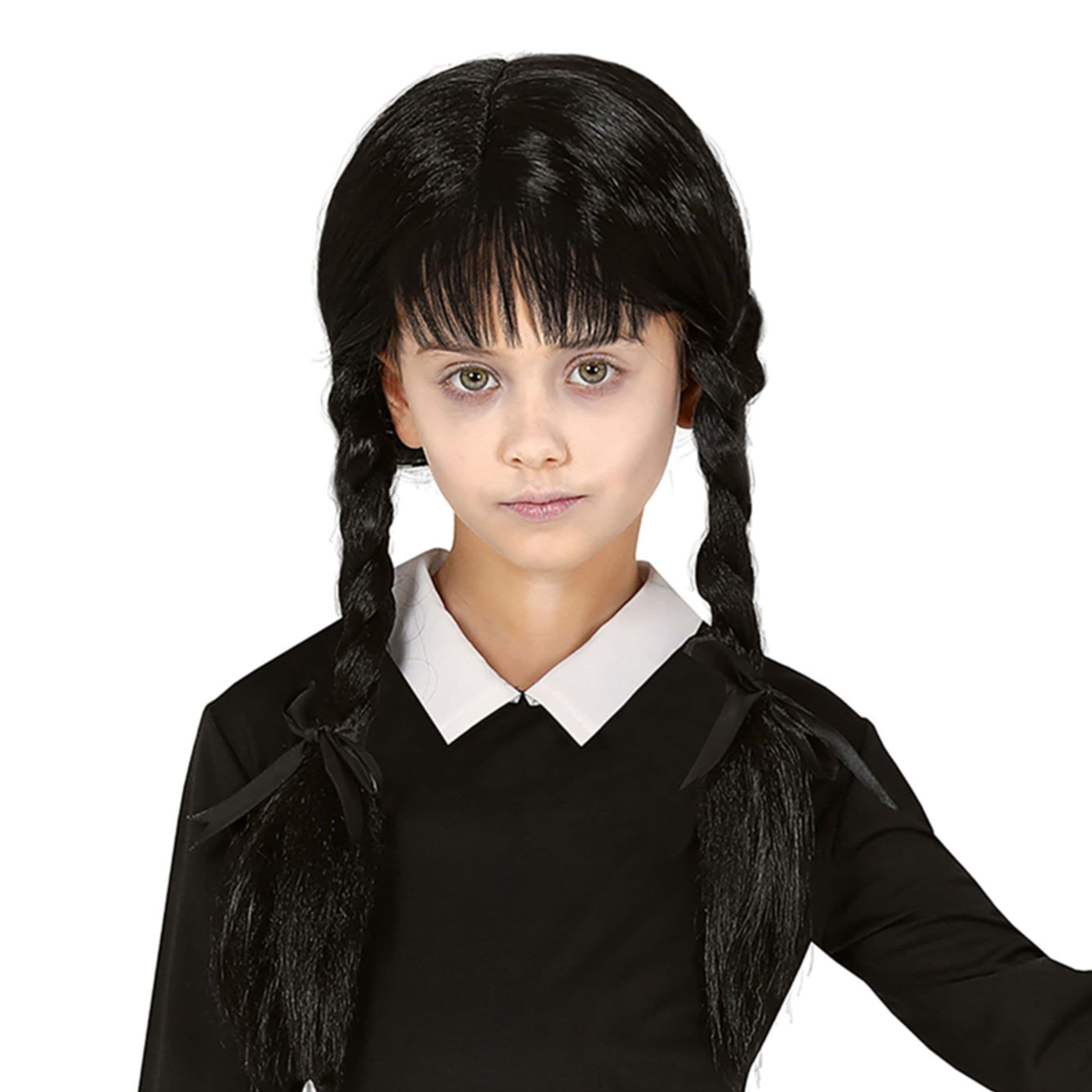 Musta Peruukki Palmikoilla Lapsille - One size – Fiestas Guirca