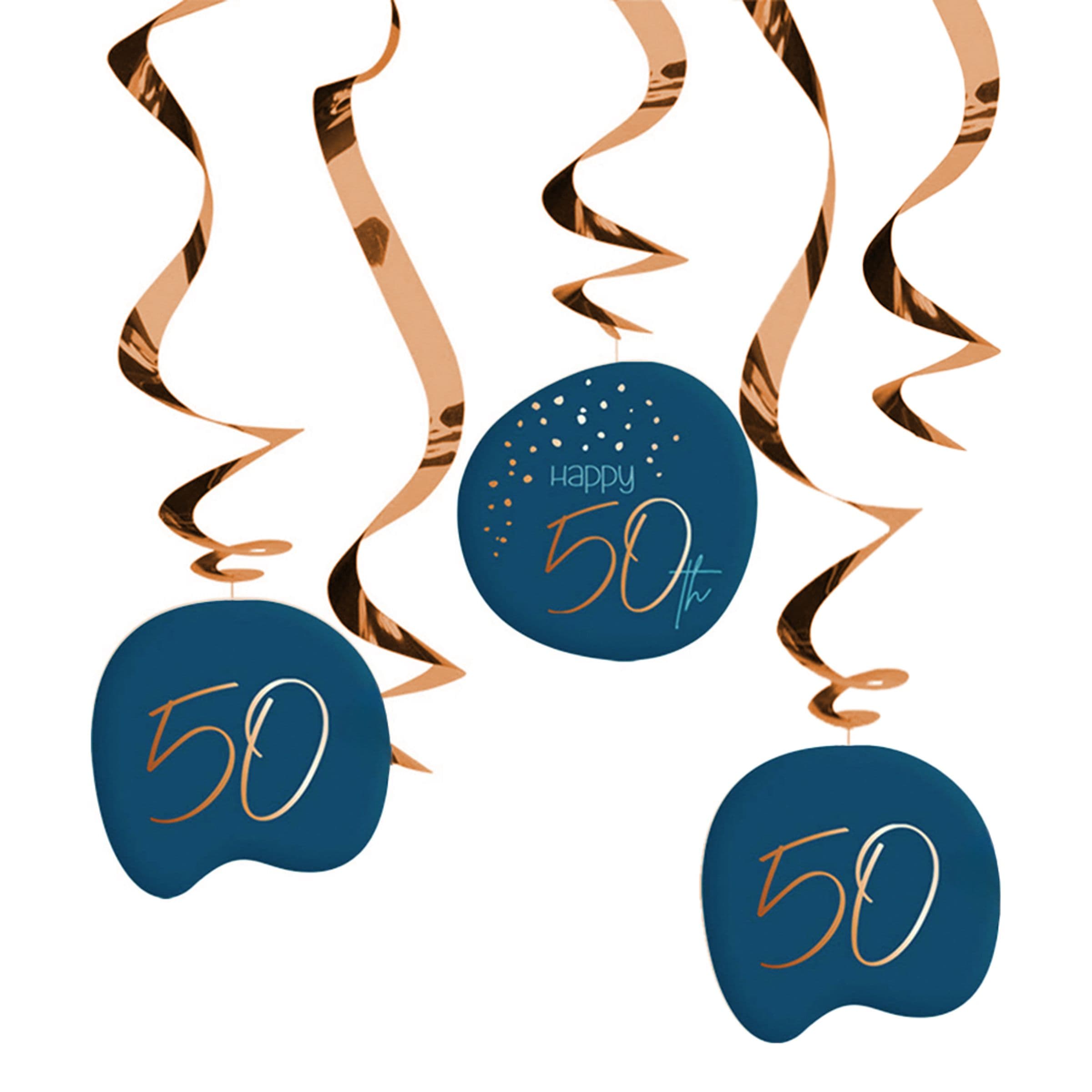 Swirls Happy 50th True Blue - 5-pakkaus – Folat