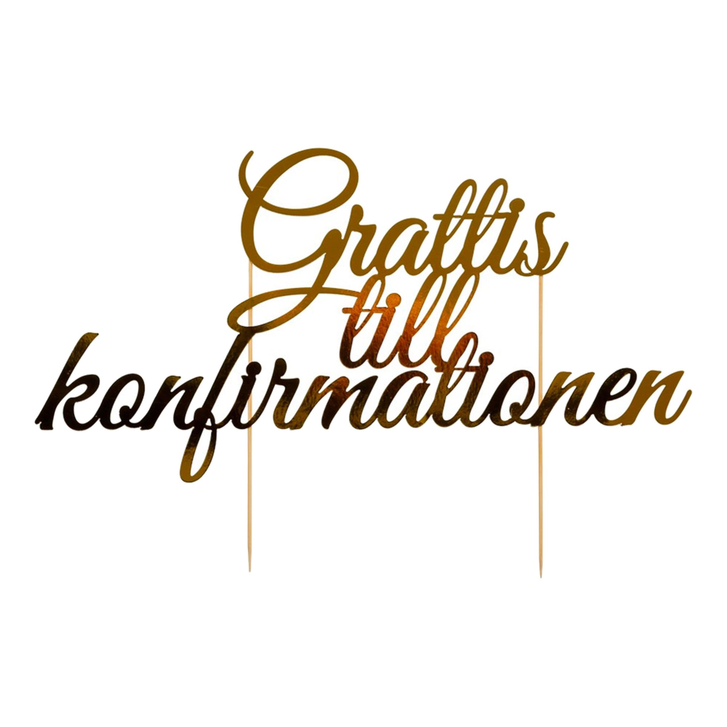 Kakkukoriste Grattis till Konfirmationen – Hisab/Joker