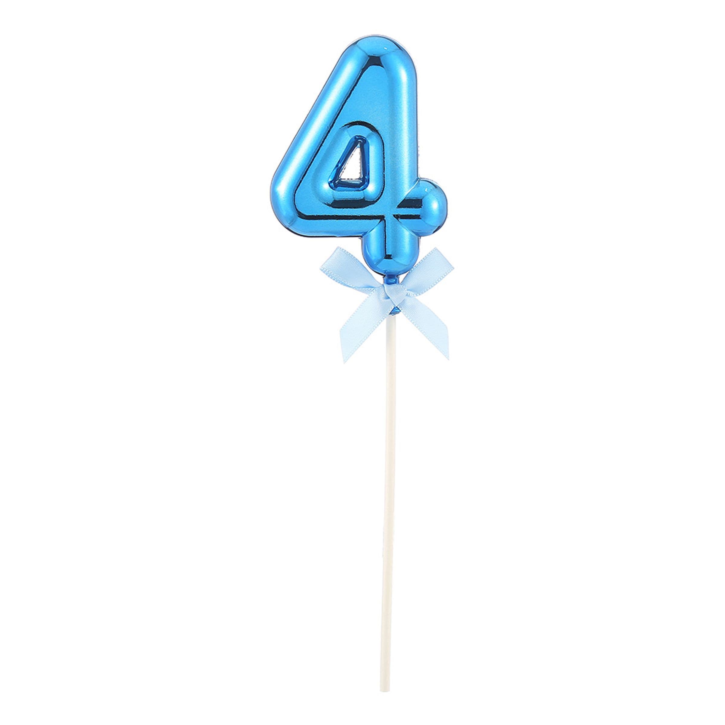 Kakkukoriste Numero Sininen Rusetti - Numero 4 – ESPA