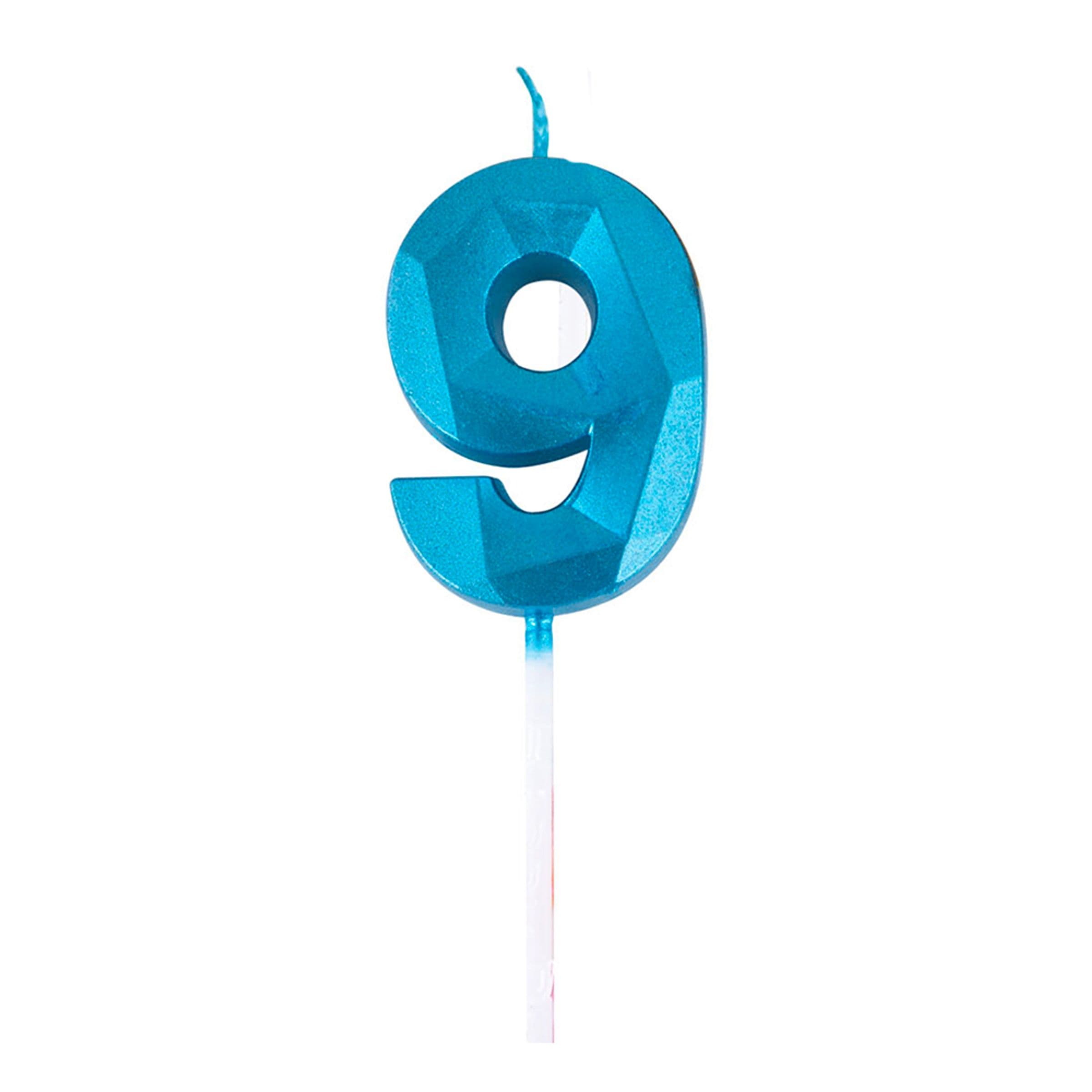 Kakkukynttilä Numero Timantti Vaaleansininen - Numero 9 – ESPA