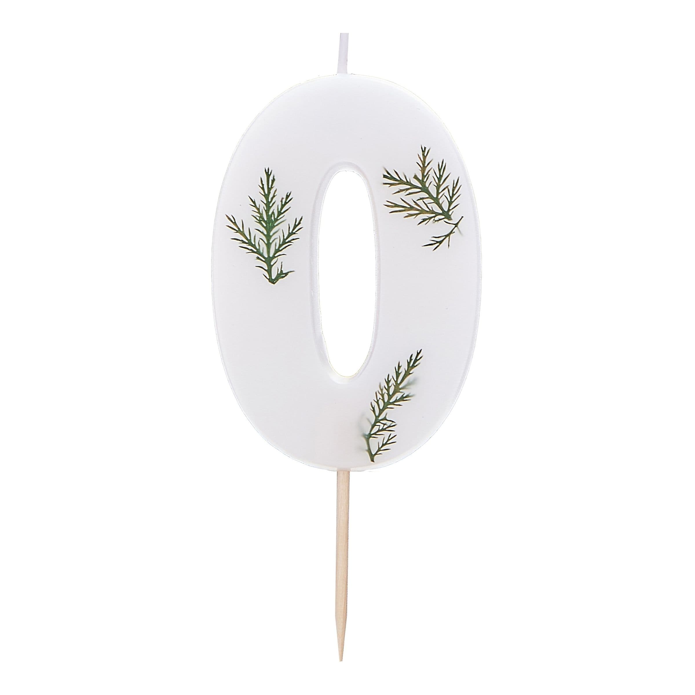 Kakkukynttilä Numero Kuusenversoilla - Numero 0 – Ginger Ray