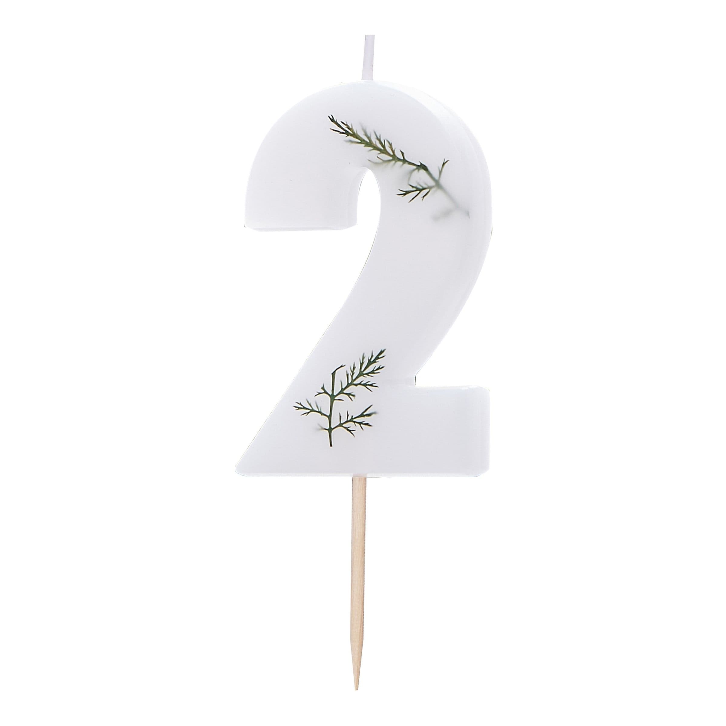 Kakkukynttilä Numero Kuusenversoilla - Numero 2 – Ginger Ray