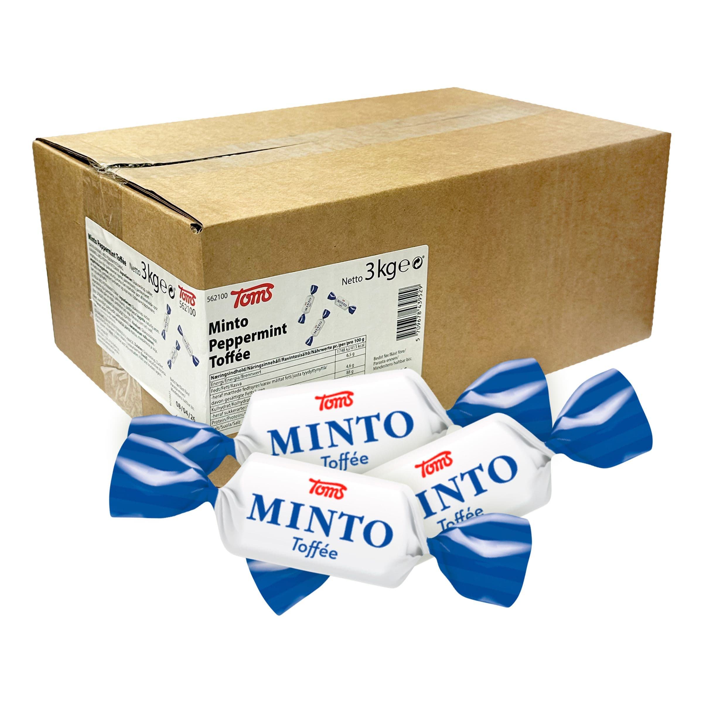 Toms Minto Peppermint Toffee Suurpakkaus - 3 kg – ERT Godis Bulk