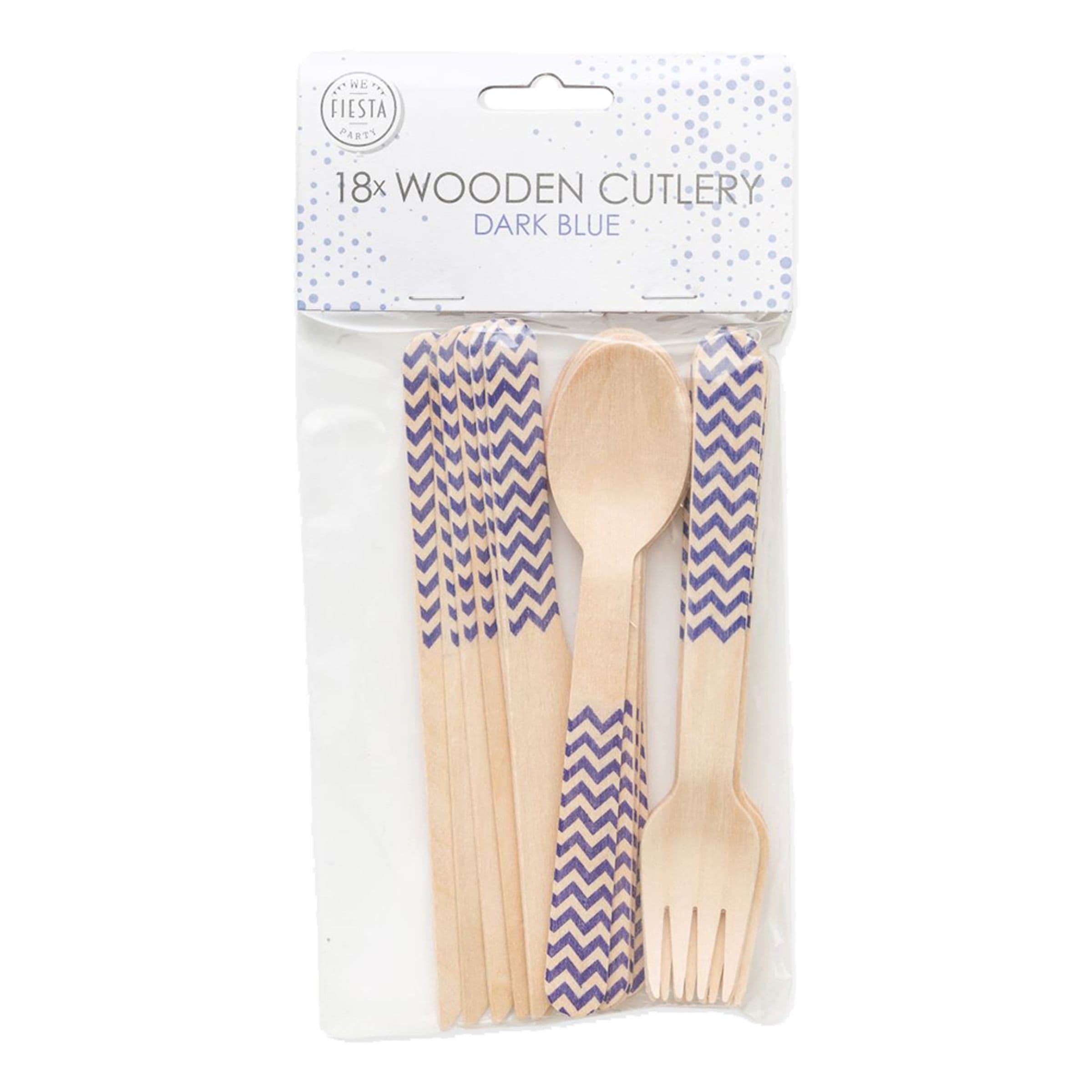 Puuaterimet Tummansininen Kuvio – Globos Europe