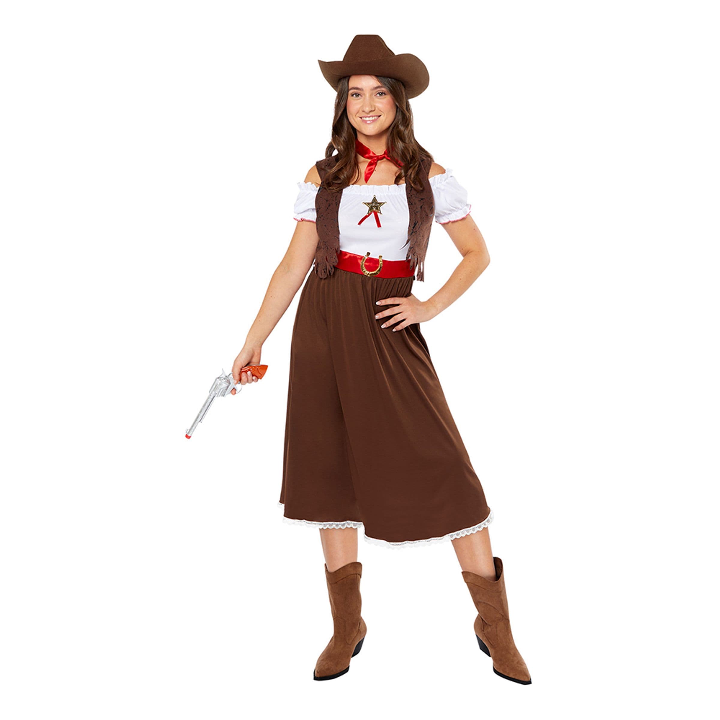 Villi Länsi Cowgirl Naamiaisasu - Small – Riethmüller