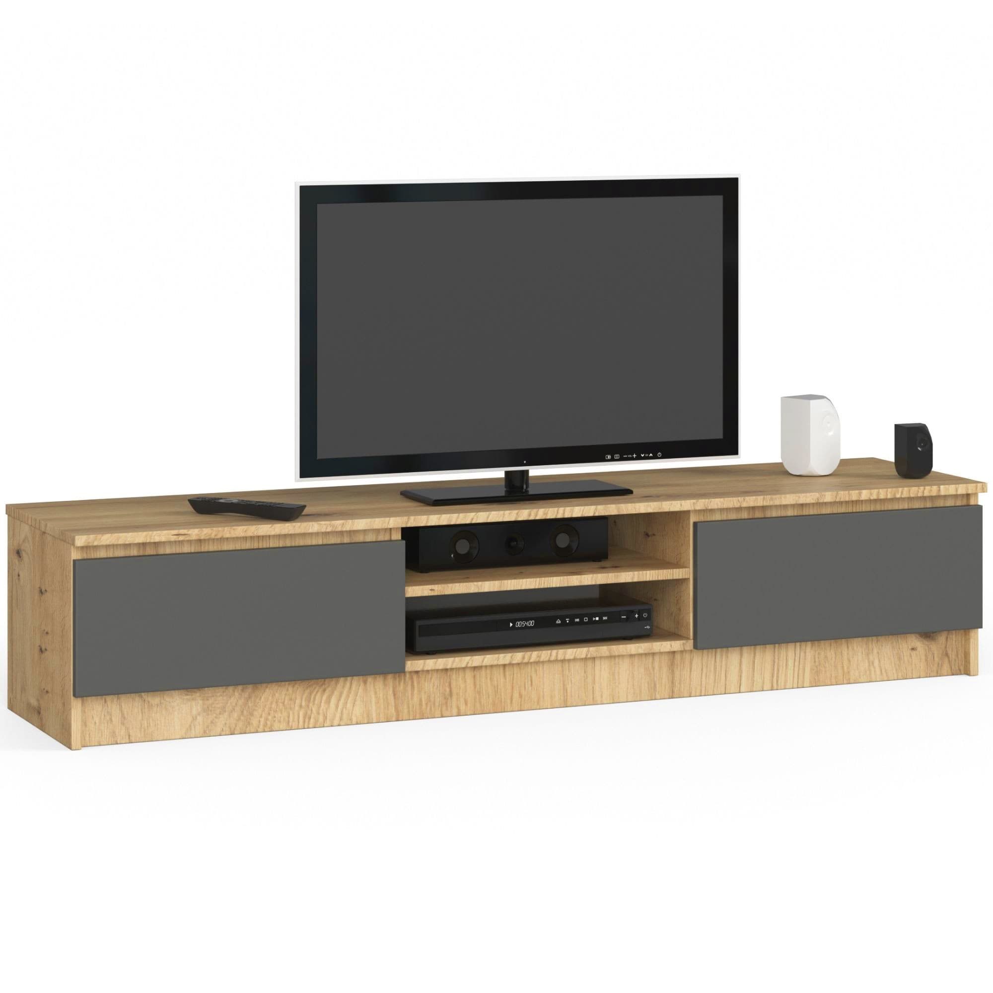 Akord TV-taso Artisan-tammi/Grafiitti 160x40x33 – Akord