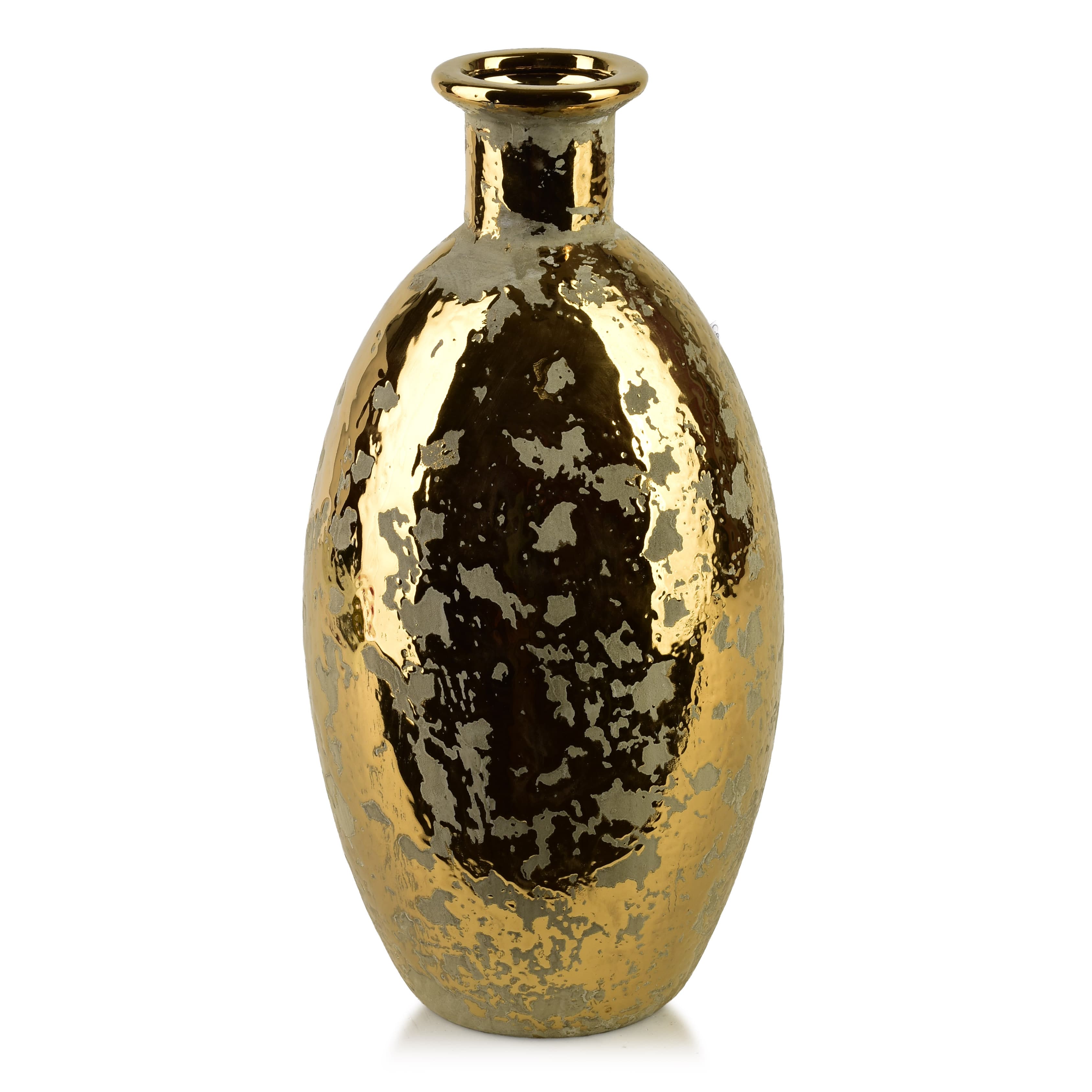 Maljakko keramiikka Mondex Yarine Gold 14x6x31 kulta 1kpl – MONDEX