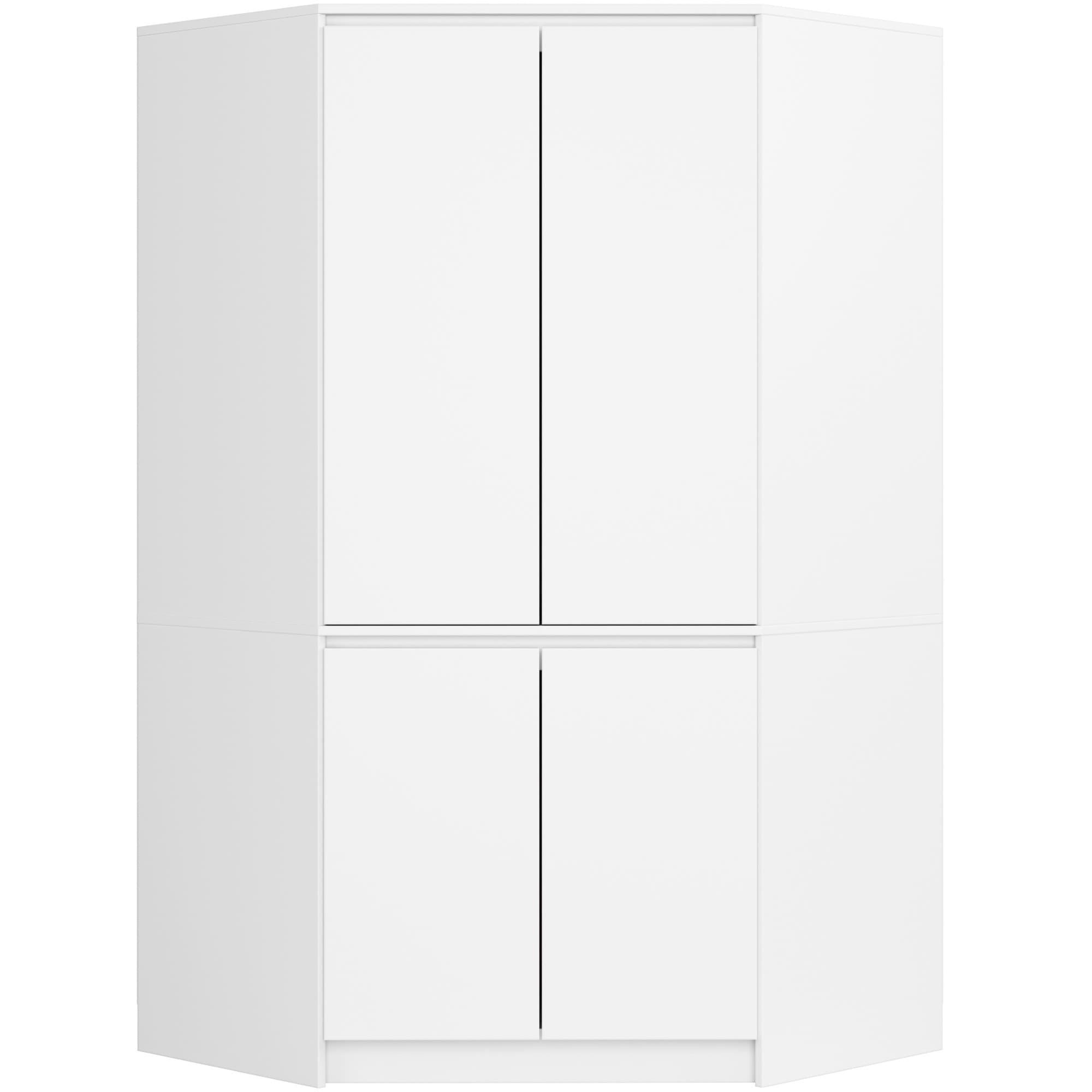Akord Kulmavaatekaappi 4-ovinen Valkoinen 100x50x180 – Akord