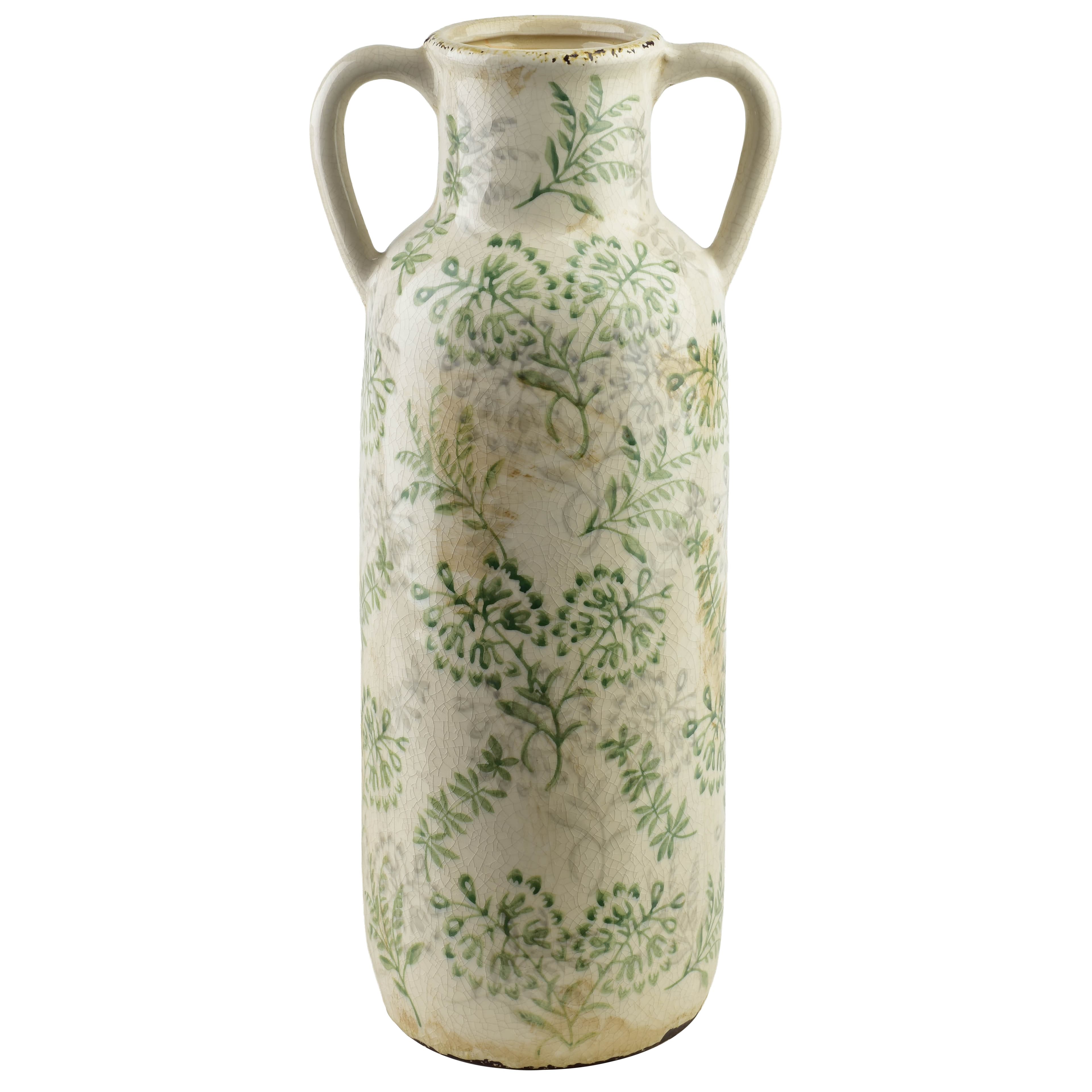 Maljakko keraaminen Mondex Crocket 21x18x49cm valkoinen 1kpl – MONDEX