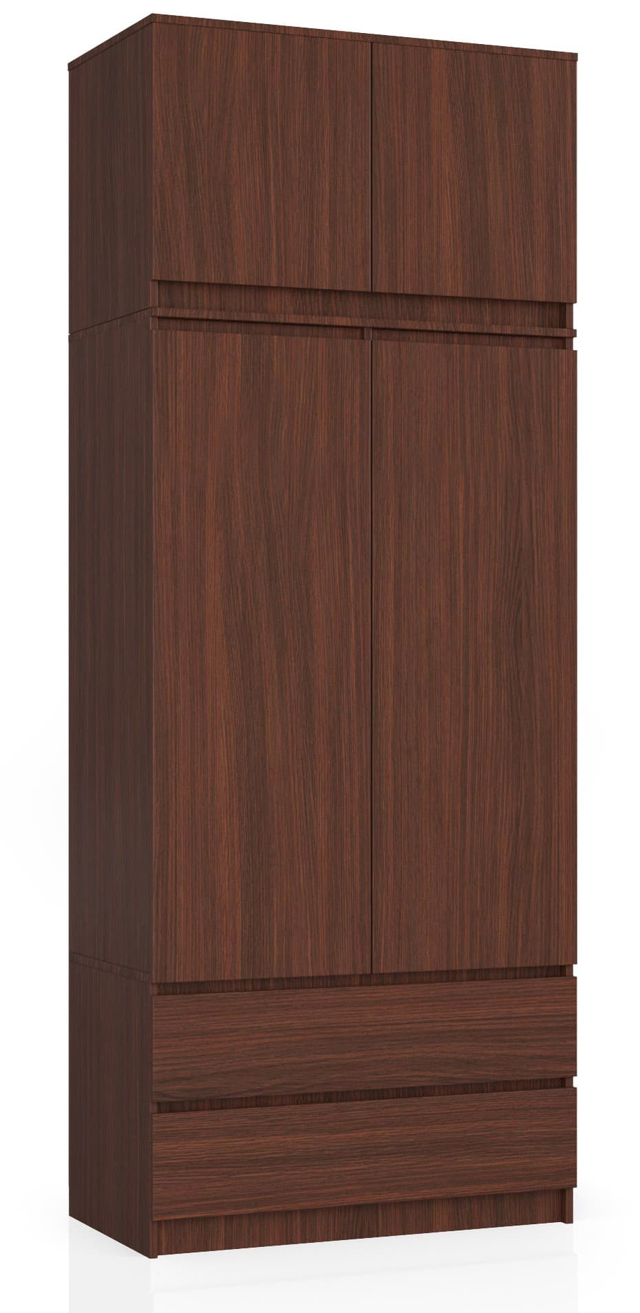Akord Yläsäilytyskaappi 2-ovinen 2-laatikollinen Wenge 90x51x234 – Akord