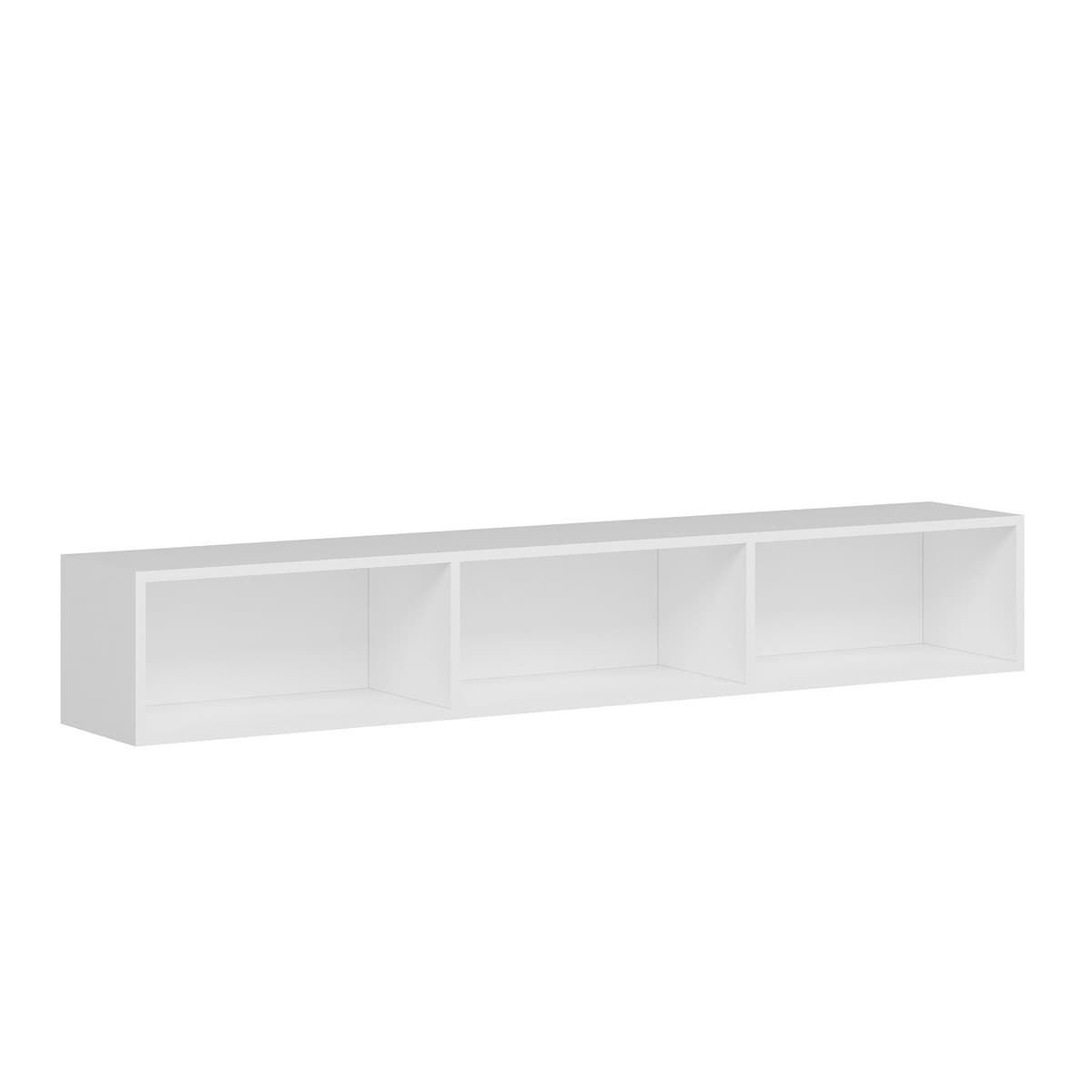 Norda Design Moderni valkoinen TV-taso, 180 cm, 30 cm korkeus, 32 cm syvyys | 100 % melamiinipäällystetty, 18 mm paksu | Tyylikäs ja toimiva – Norda Design