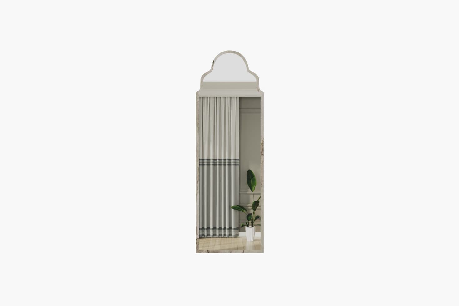 Norda Design elegantti seinäkiinnitteinen peili, 50 x 160 cm, Ephesus- ja marmorisävyt | 100 % MDF, ympäristöystävällinen muotoilu – Norda Design