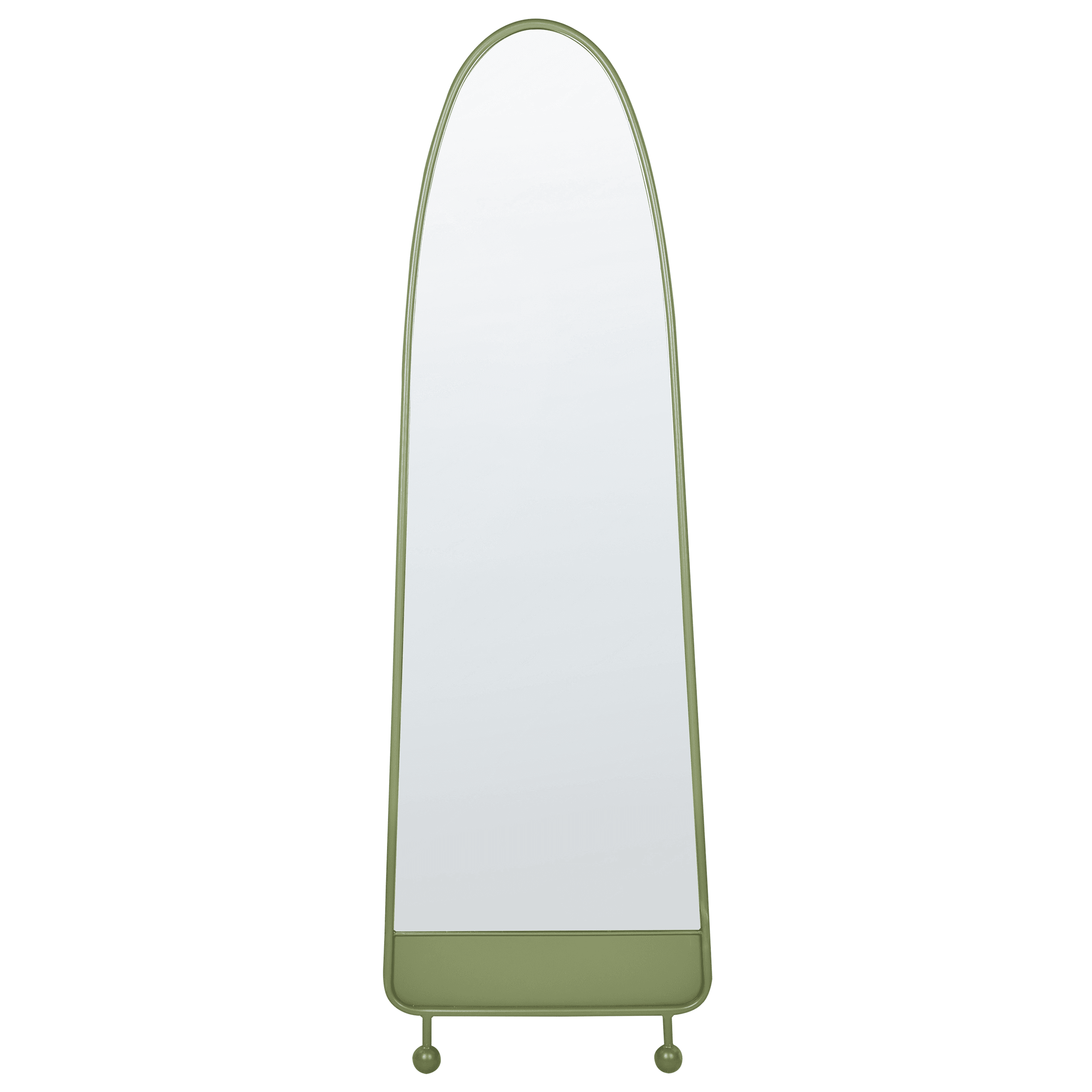 Seinäpeili PARNAY 45 cm 146 cm metalli Oliivinvihreä – Beliani