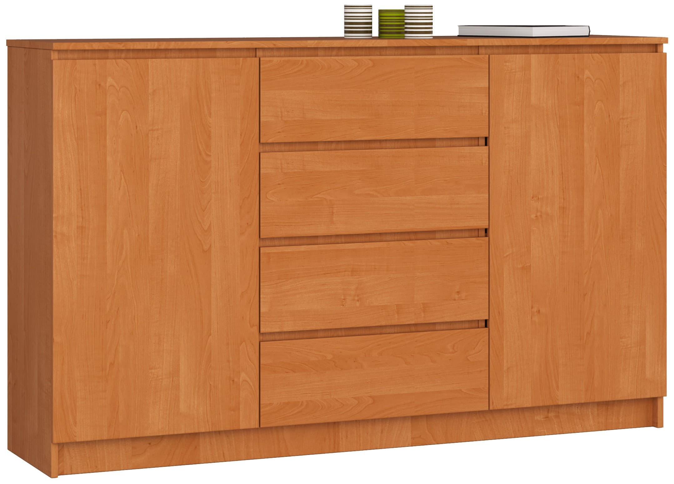 Akord Senkki 2 Ovet 4 Laatikkoa Leppä 160x40x99 – Akord