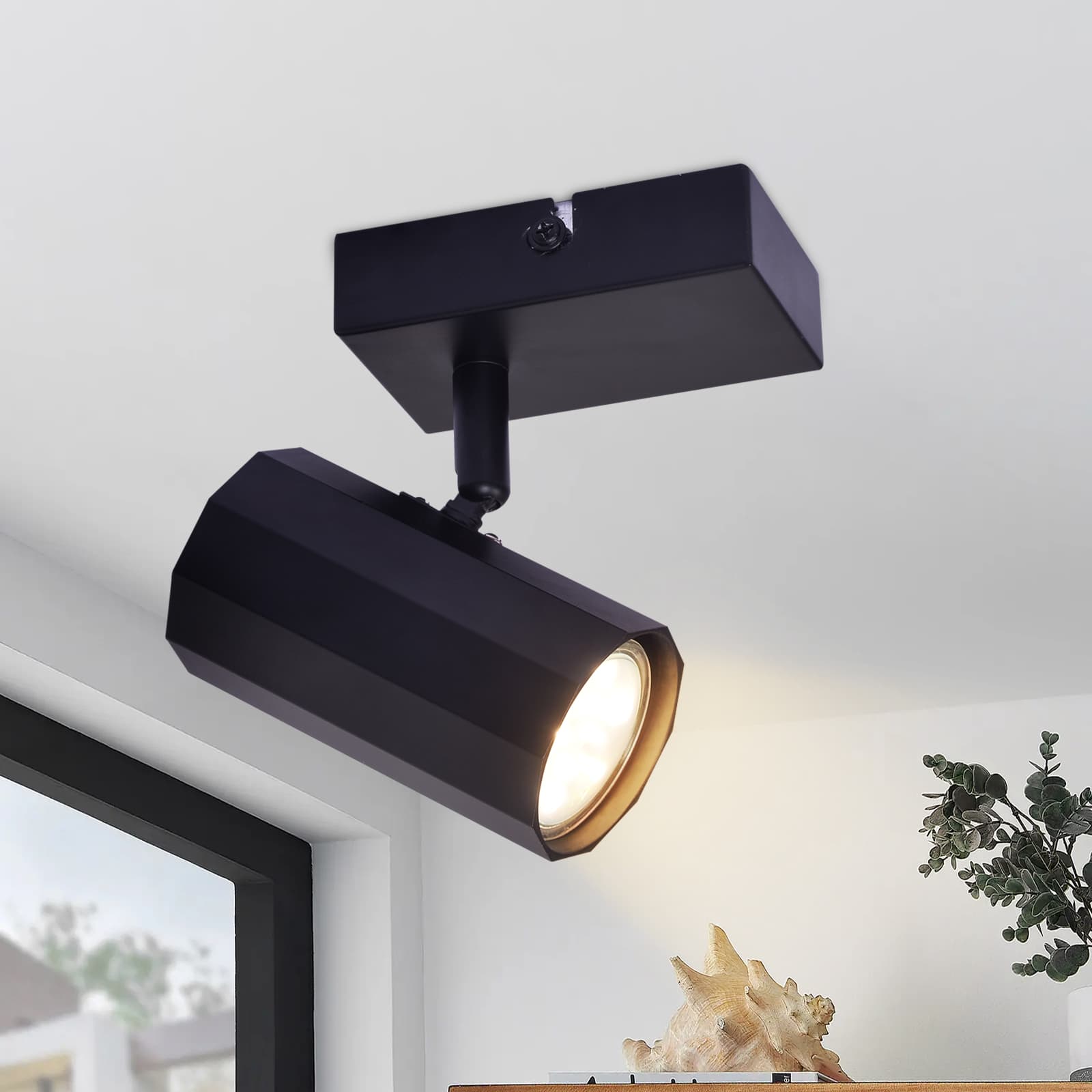 ZMH-kattovalaisin, 1 lamppu, vintage-metallikattovalaisin, GU10-yhteensopiva, 350°, 40 W – ZMH