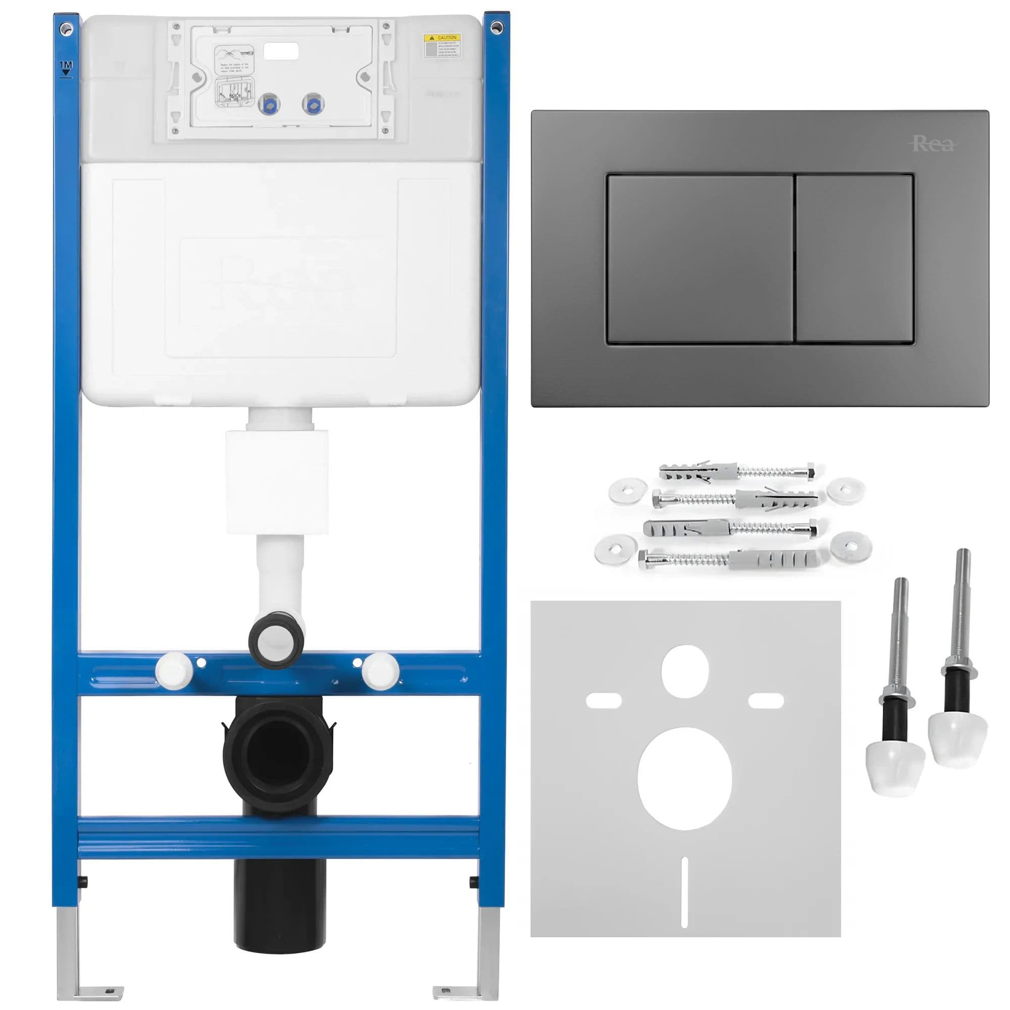 REA Uppoasennusteline K011A-Q + J-Painike Titaani Titaani, 16X52,5X103,5Cm – Rea