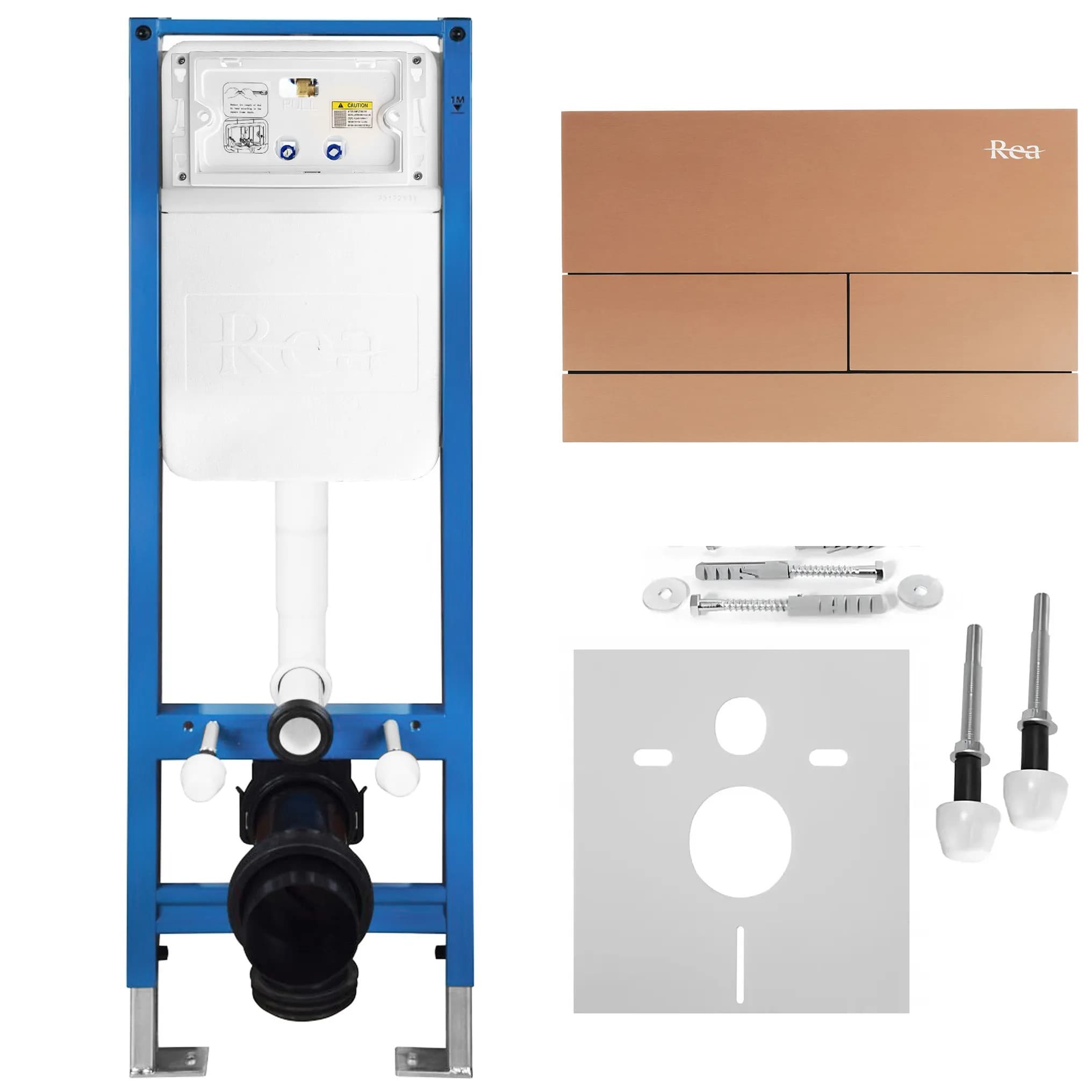 REA Uppoasennusteline Slim 024N + T-Harja Kuparipainike Valkoinen, 22X35,2X106,2Cm – Rea