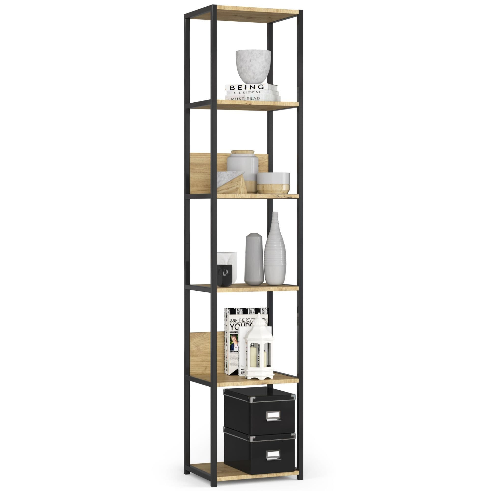 Akord Teollisuushylly Musta/Artisan-tammi 40x32x192 – Akord