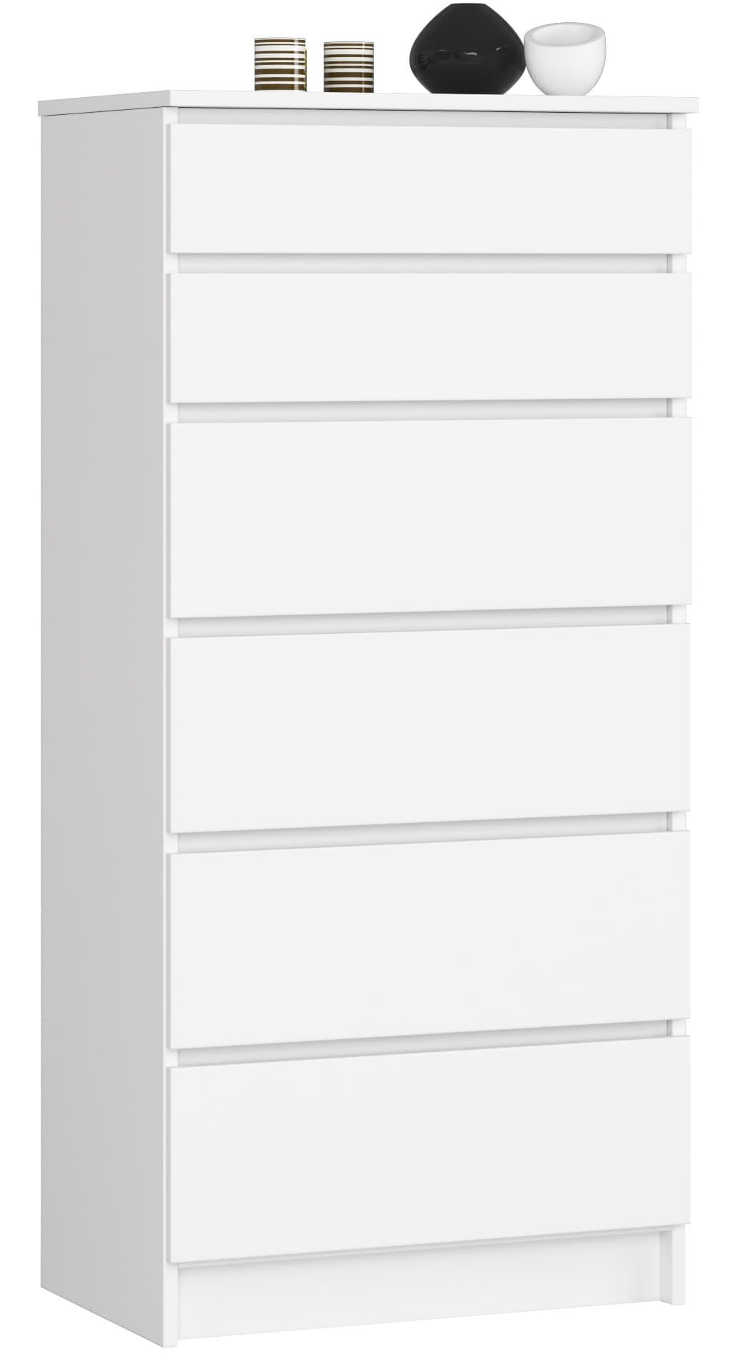Akord Lipasto 6 laatikkoa Valkoinen 60x40x130 – Akord