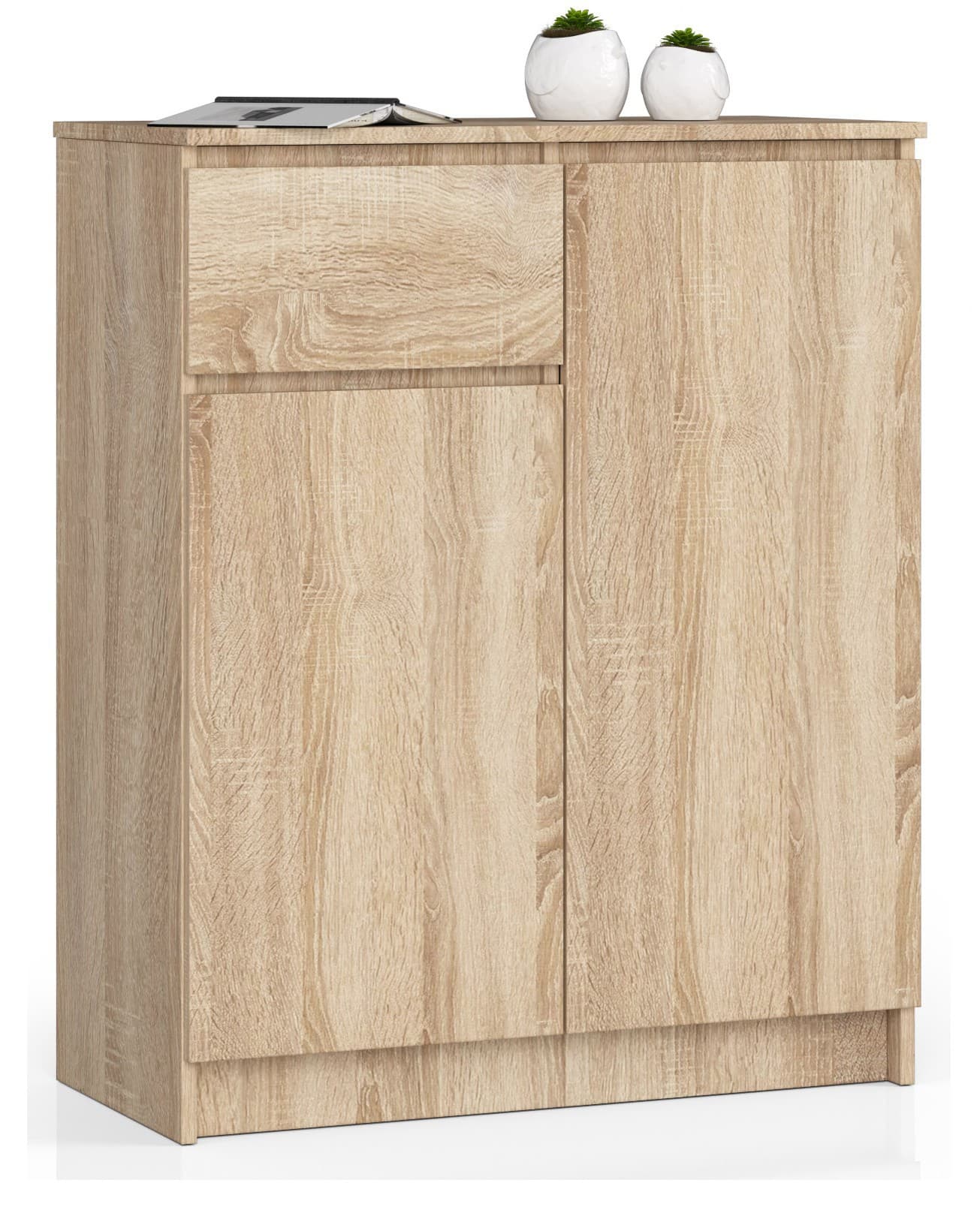 Akord Lipasto 2 Ovet 1 Laatikko Sonoma-tammi 80x40x99 – Akord