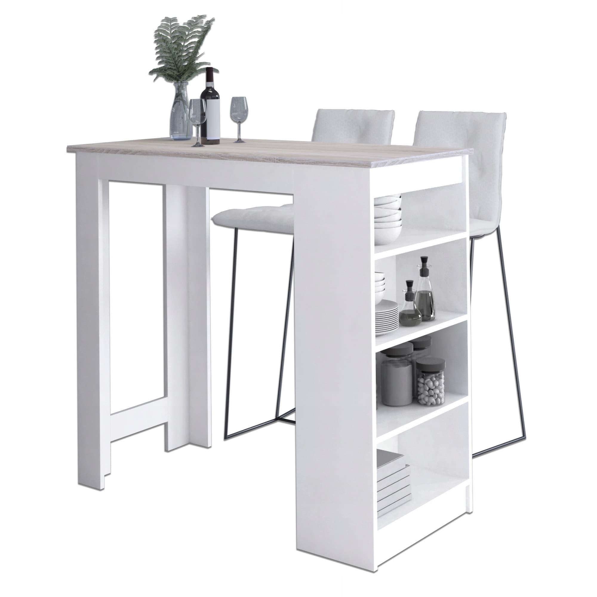 Akord baaripöytä Sonoma-tammen viimeistelyllä 115 × 50 × 103 cm – Akord