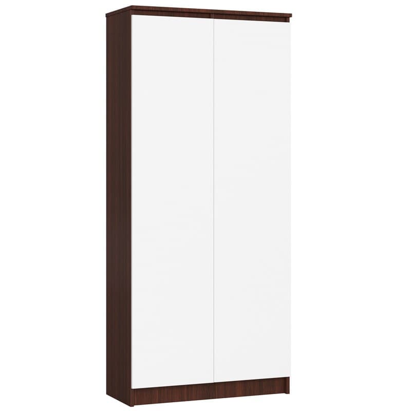 Akord Hylly 2-ovinen 8-tasoinen Wenge/Valkoinen 80x35x180 – Akord