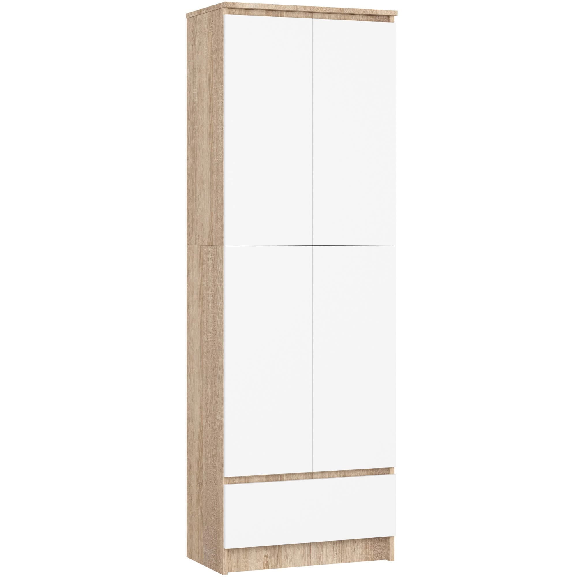 Akord Kirjahylly Suljettu Sonoma-tammi/Valkoinen 60x35x180 – Akord