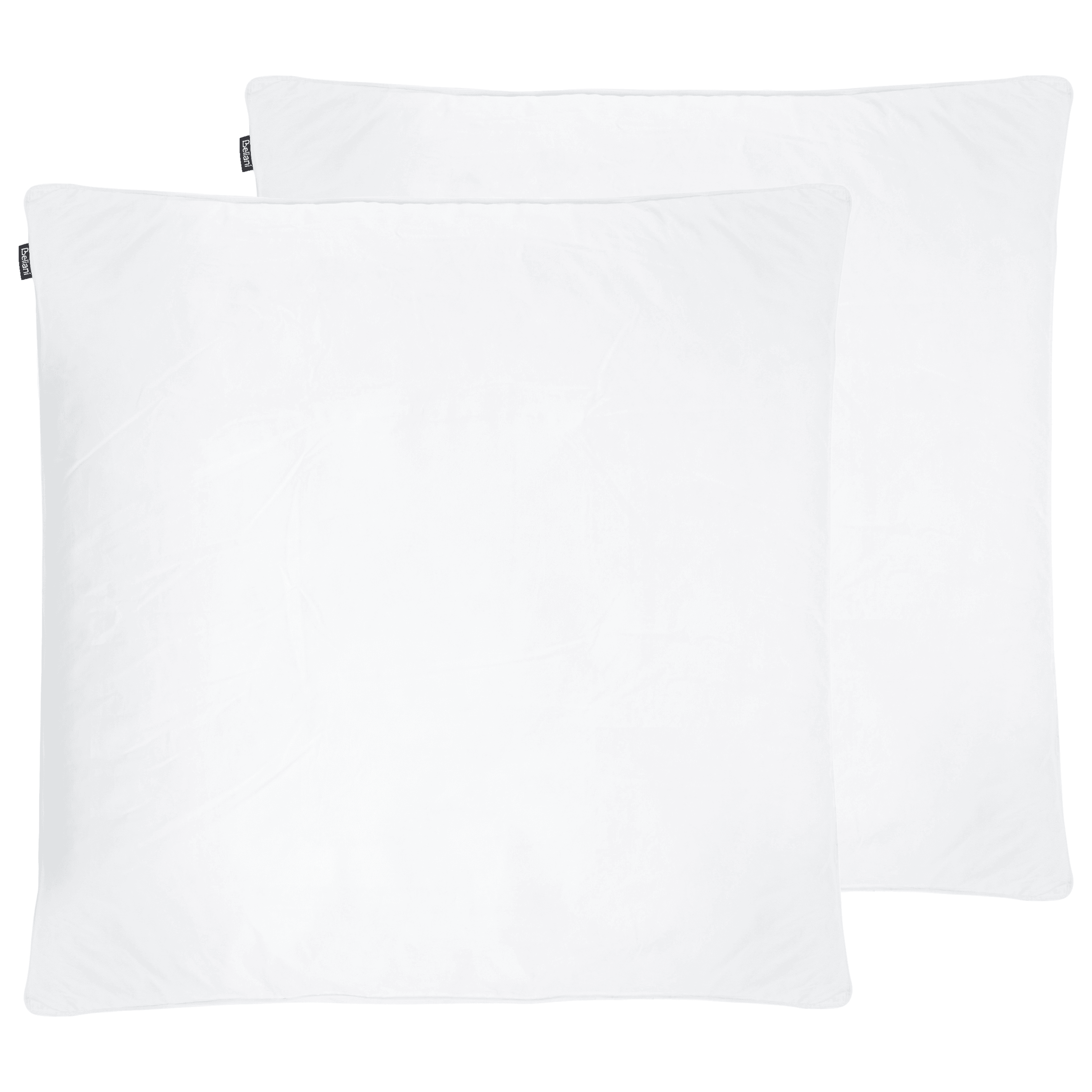 Tyynysetti 2 kpl FELDBERG Korkea ankanhöyhenet ja -untuva 80 x 80 cm Valkoinen – Beliani