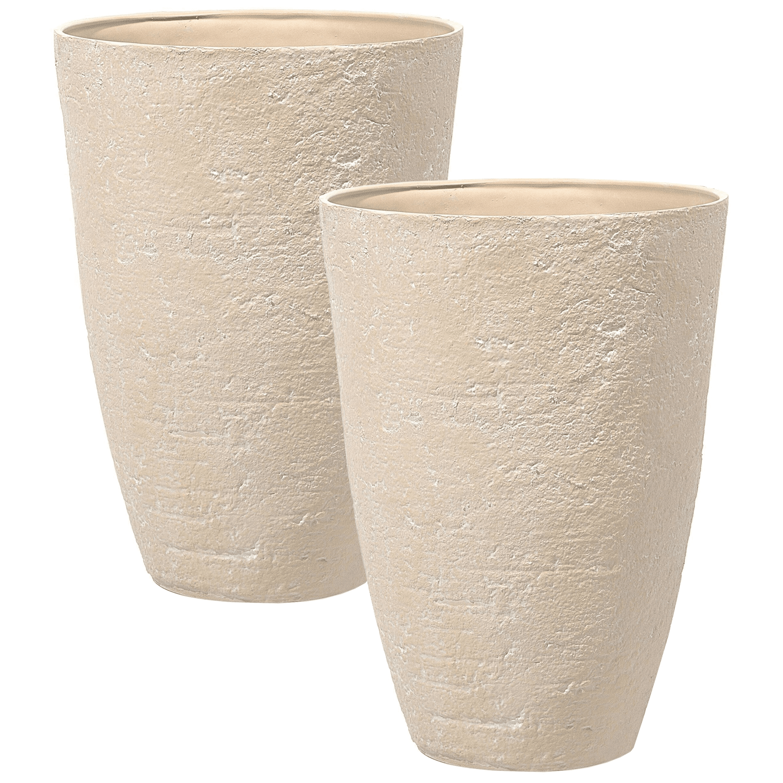 Kukkaruukkusetti 2 kpl CAMIA 51 cm Beige – Beliani