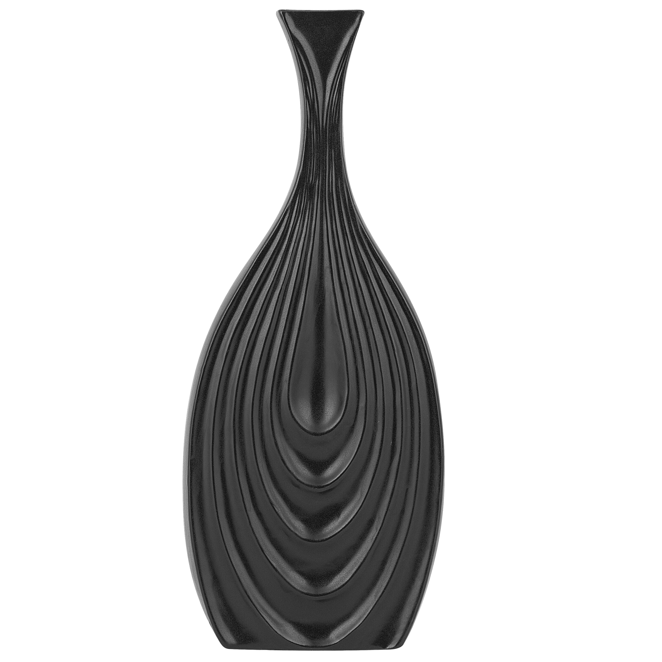 Koristemaljakko THAPSUS keramiikka 39 cm Musta – Beliani