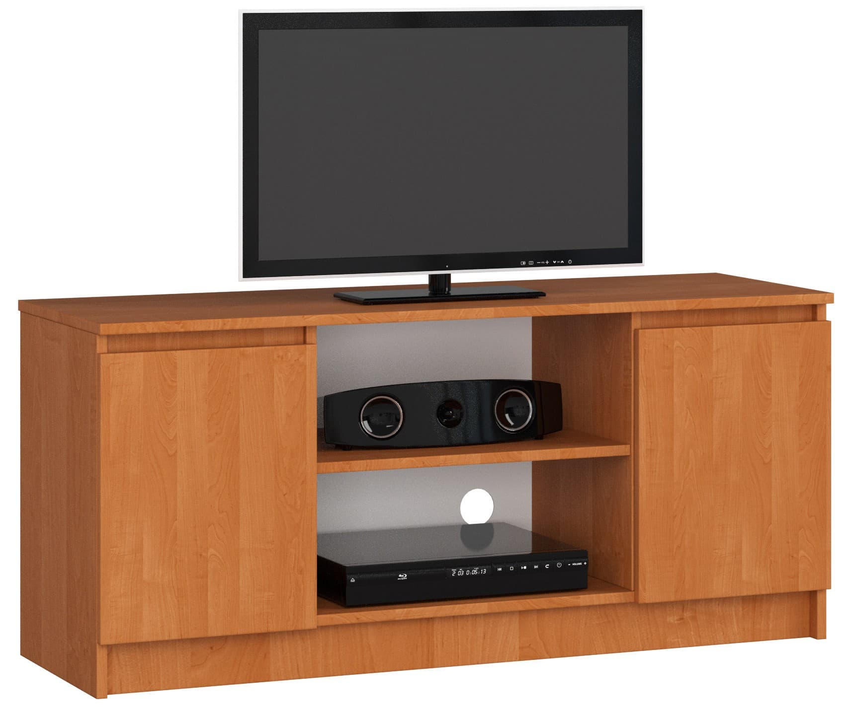 Akord TV-taso 2 ovea 1 hylly Leppä 120x40x55 – Akord