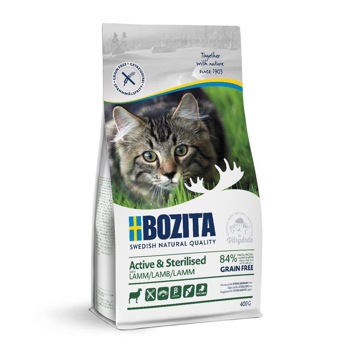 Bozita Feline Active & Sterilised Grain Free Lamb – Bozita