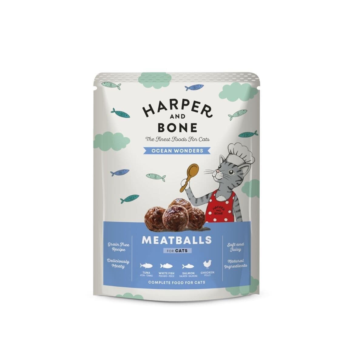 Harper & Bone Cat Pouch Adult Ocean Wonders 85 g – Harper and Bone