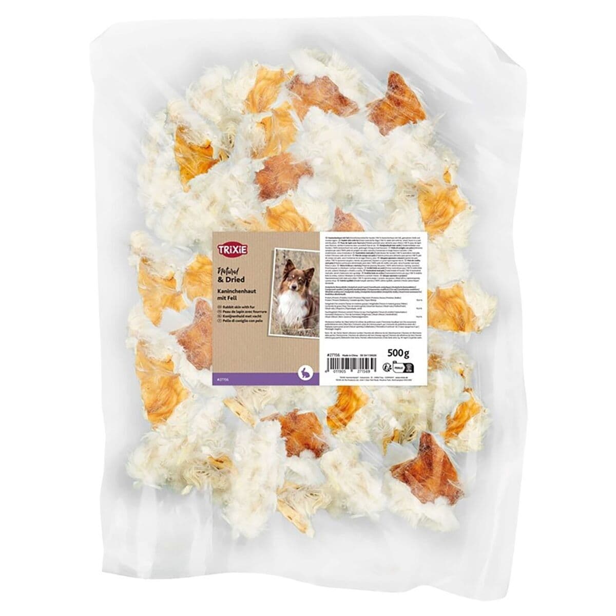 Trixie Rabbit skin with fur 500g – Trixie