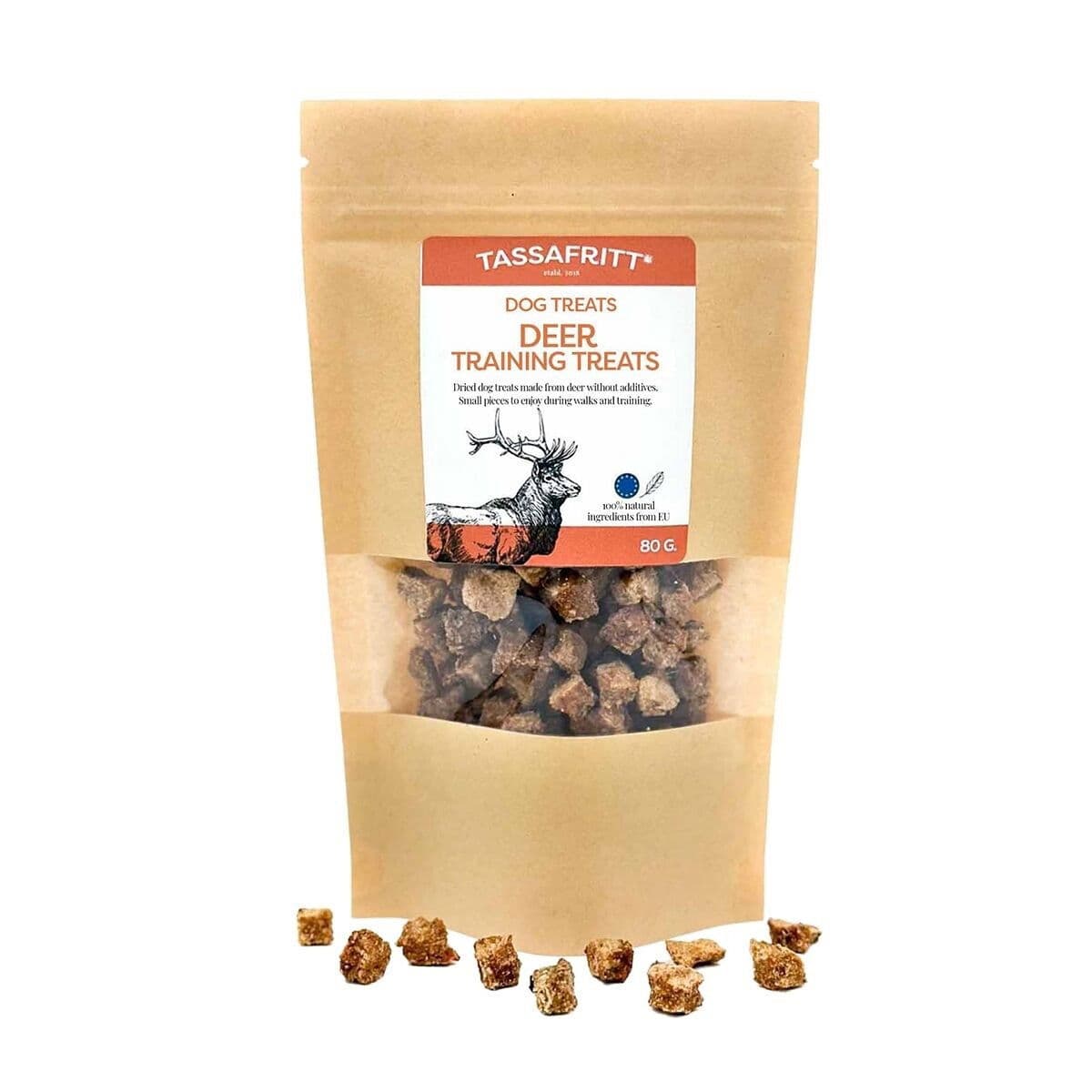 TassaFritt Treeniherkut, hirvi 80 g – TassaFritt