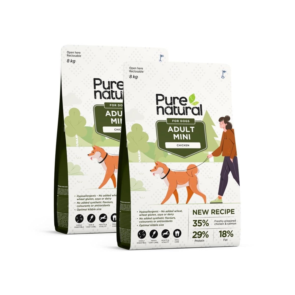 Purenatural Dog Adult Mini Chicken 2 x 8 kg, vain verkosta – Purenatural
