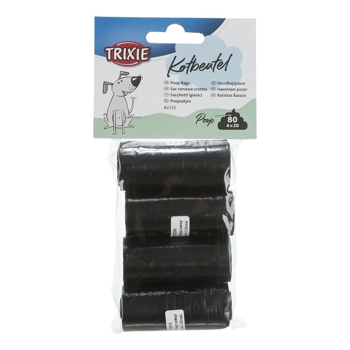 Kakkapussit Trixie Black M, 4x 20 kpl – Trixie