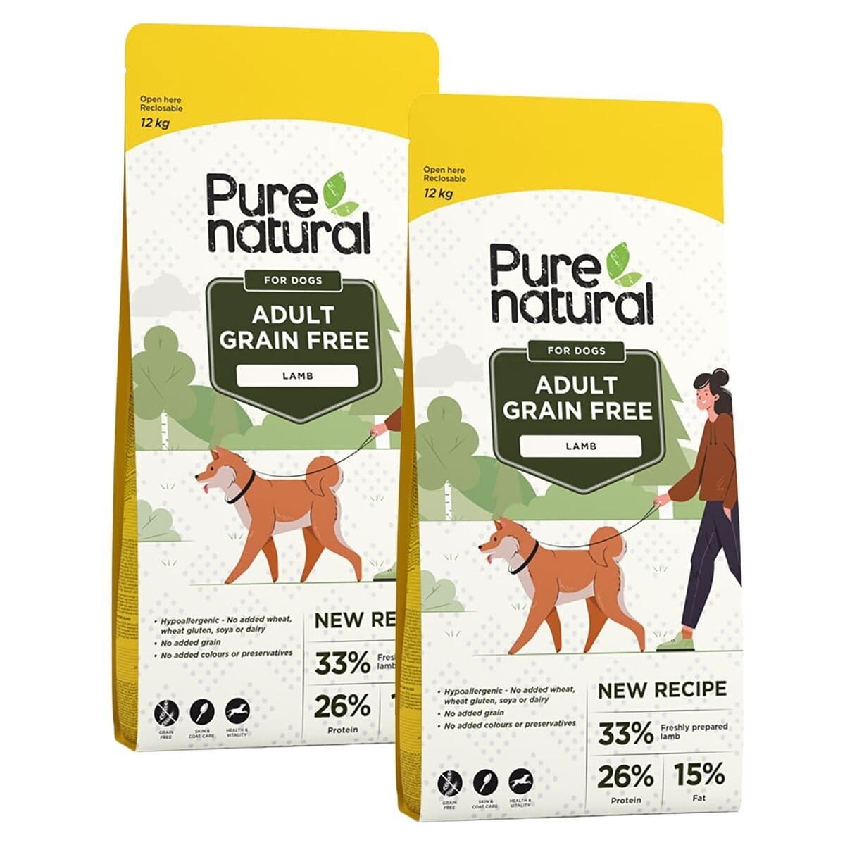 Purenatural Dog Adult Grain Free Lamb 2 x 12 kg, vain verkosta – Purenatural