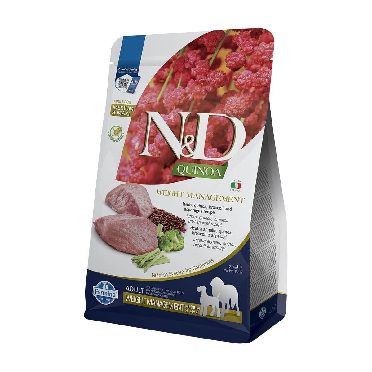 Farmina N&D Quinoa Dog Weight Management Lamb M/L – Farmina
