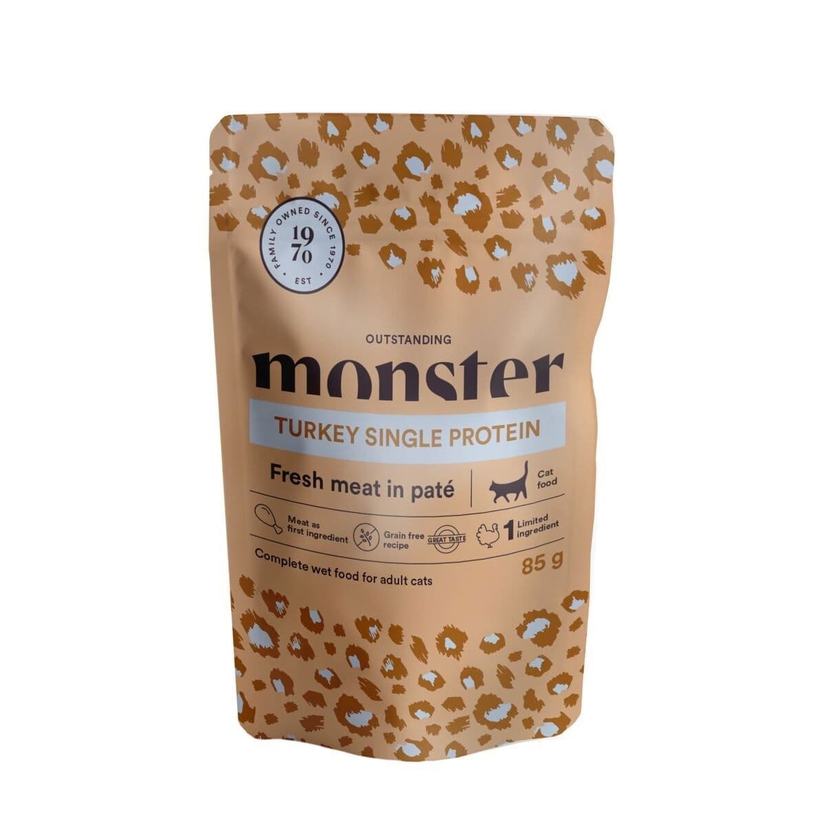 Monster Cat Adult kalkkuna 85 g – Monster Pet Food