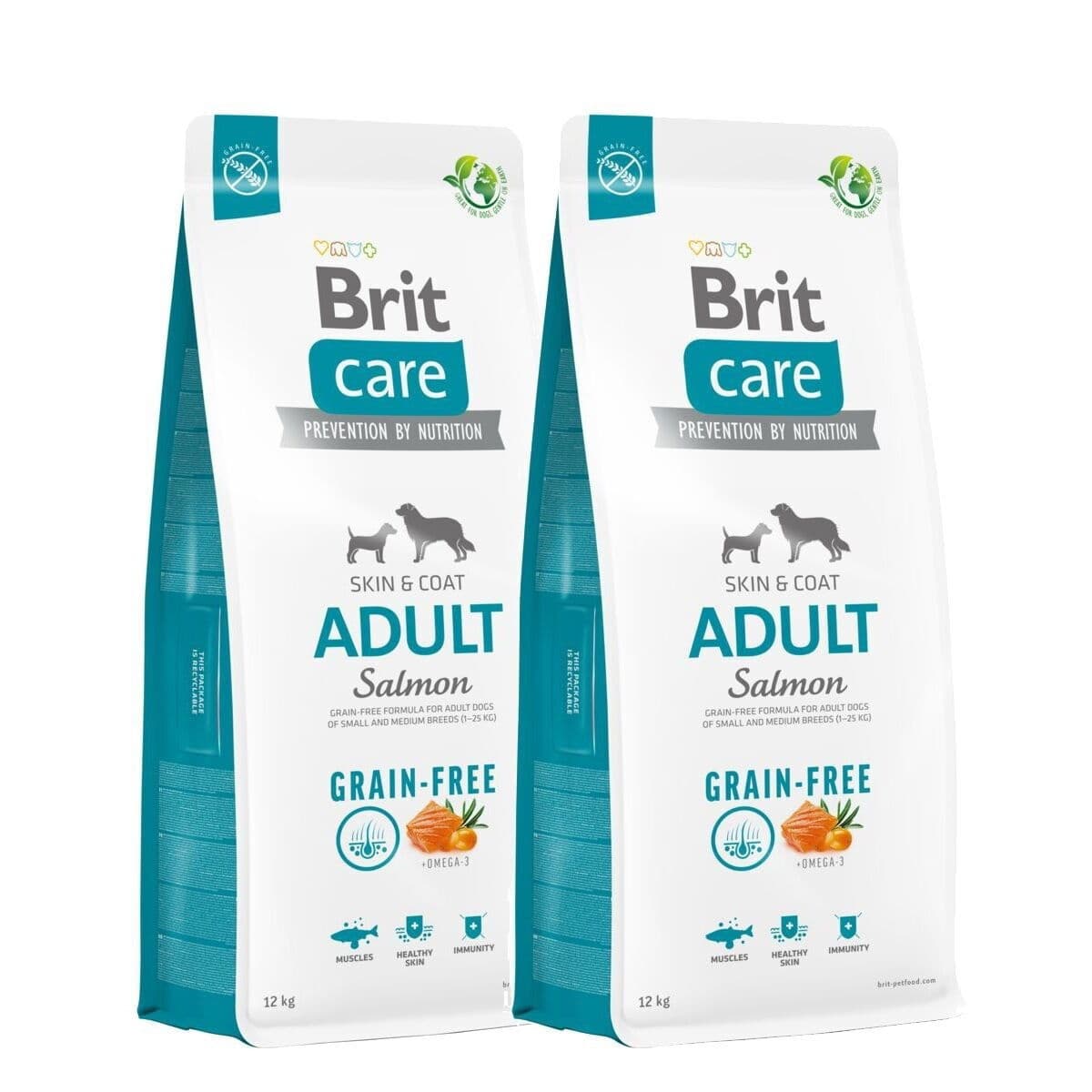 Brit Care Dog Adult Grain Free Salmon 2x12 kg – Brit
